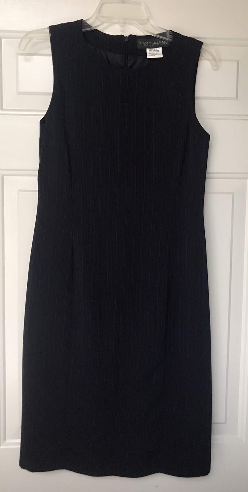 Harve Benard By Bernard Holtzman Black Red Stripe Sleeveless Lined Dress Size 4