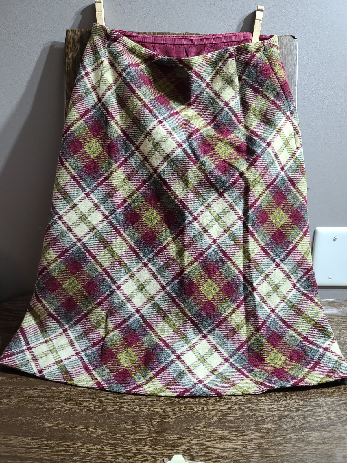 1970s Vintage Garland Multicolor Pleated Plaid Skirt Size Read Full Description