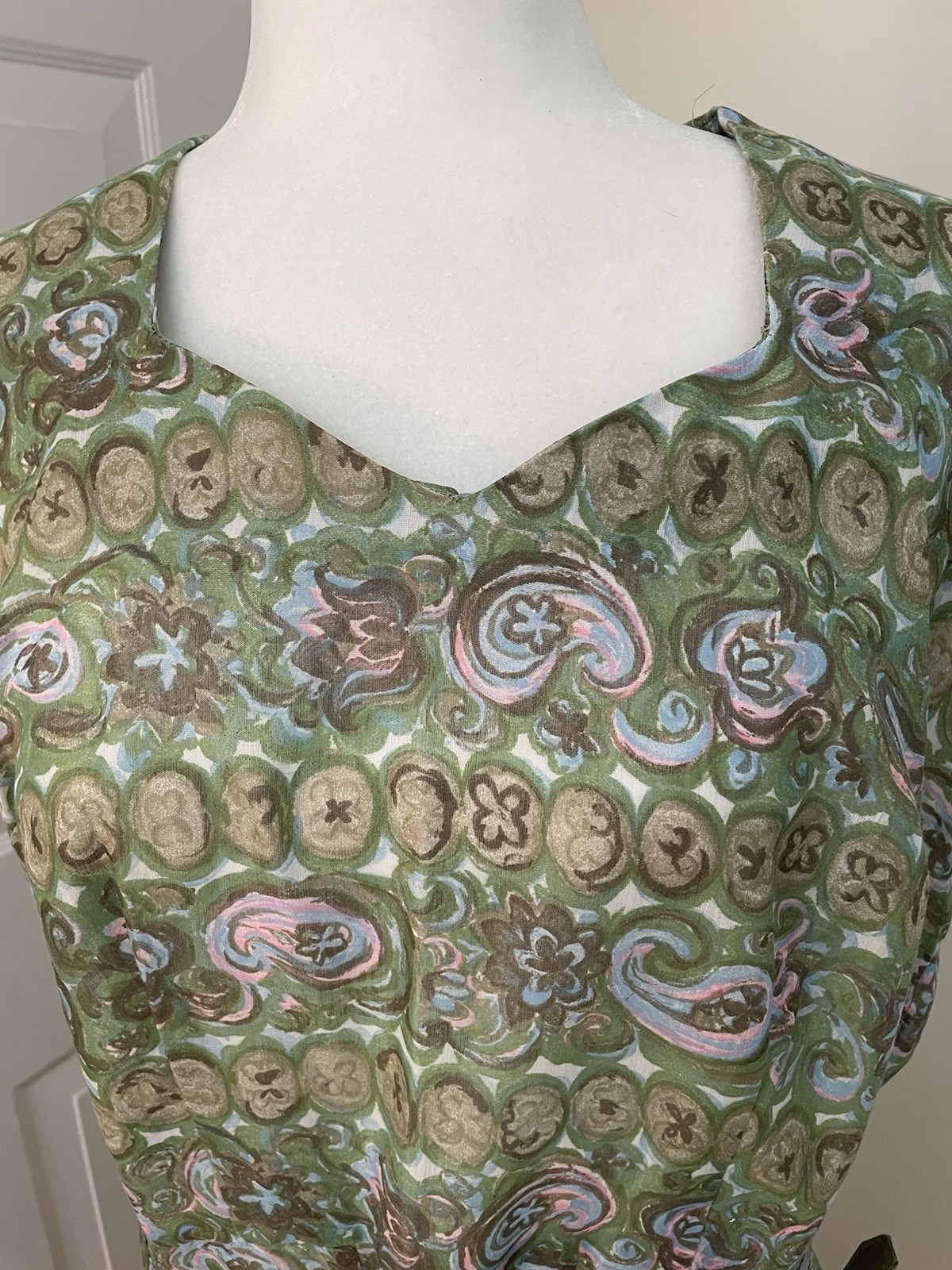 Hand Made Vintage Dress With Matching Shirt Jacket And Belt 1950’s
