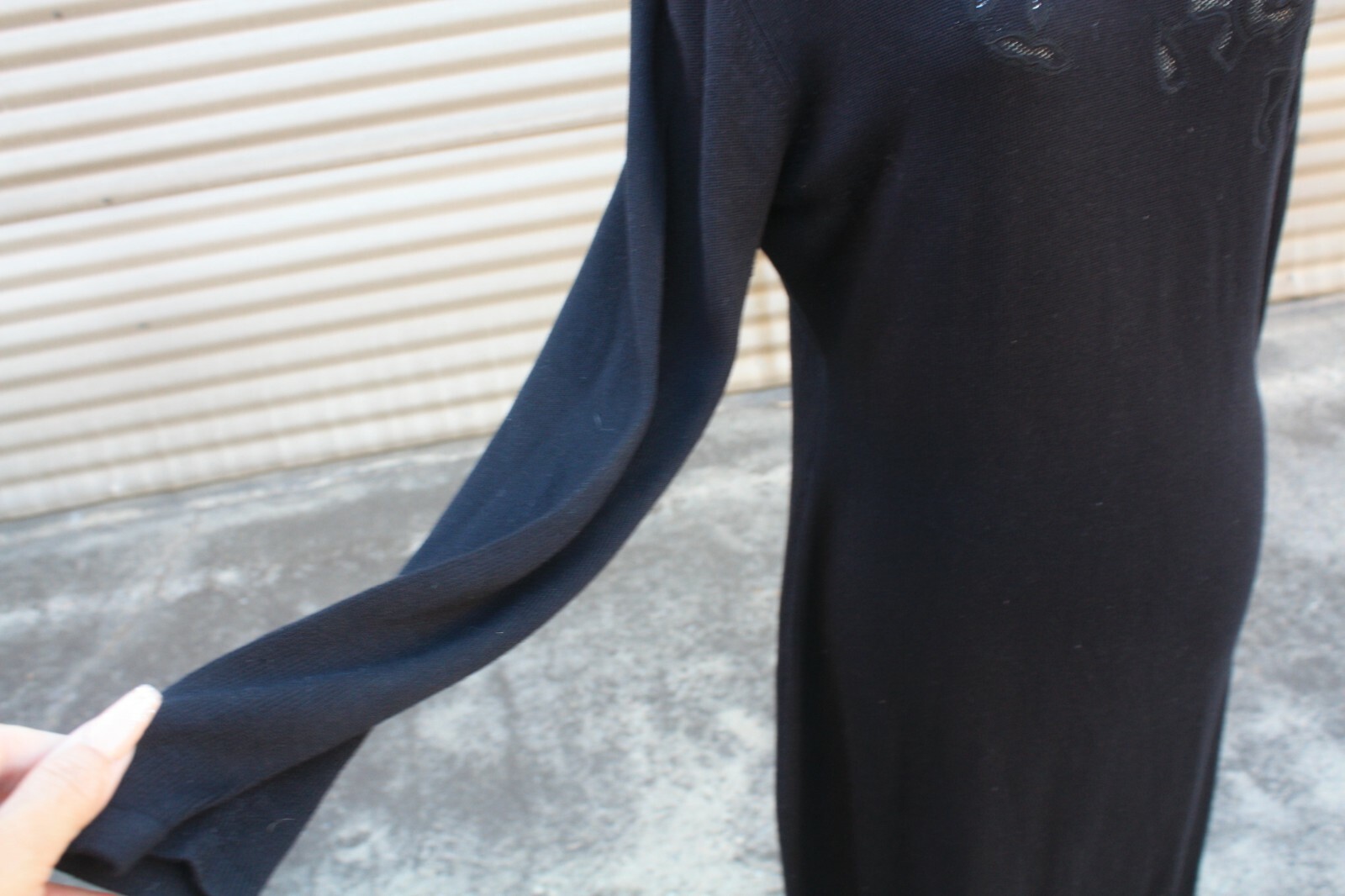 Vintage Spiegel Clifford & Wills, Dress, Blk Knitted, Size L