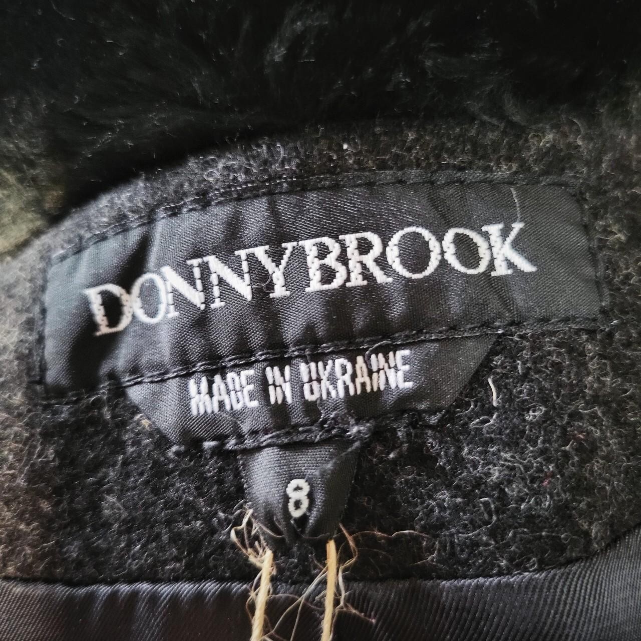 Vintage 1980s DONNYBROOK Double-Breasted Flared Gray Overcoat