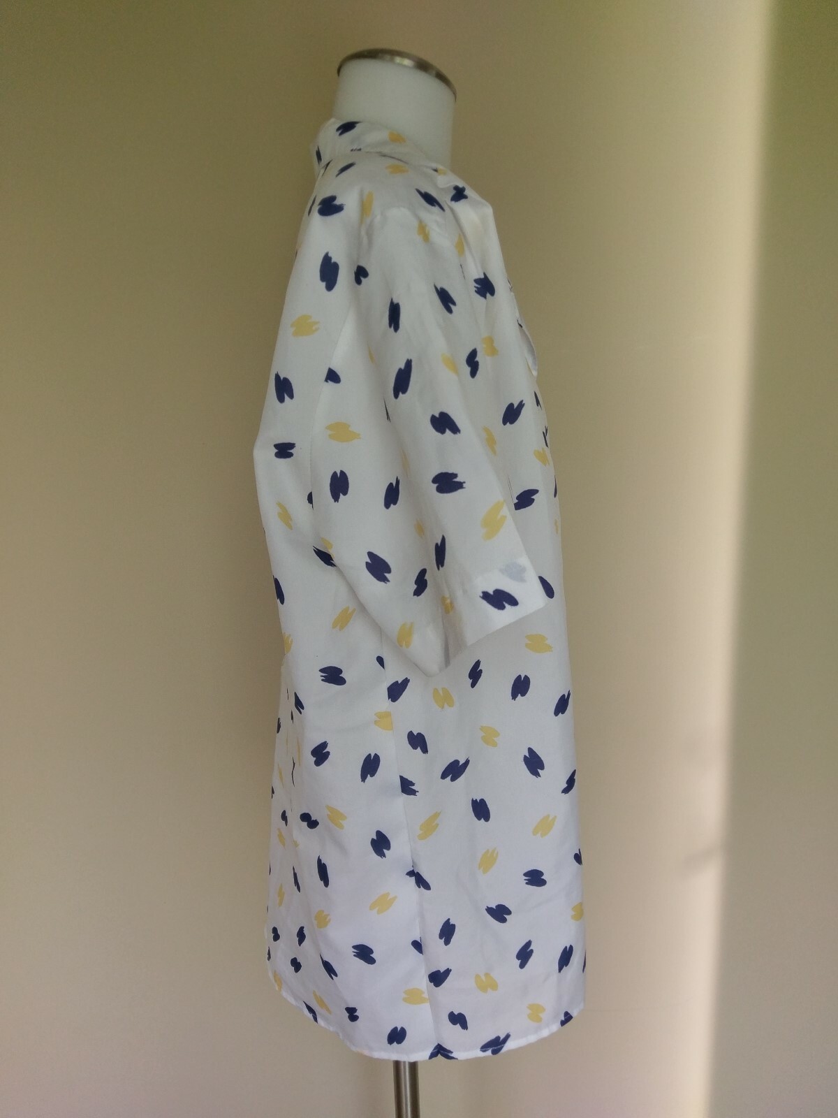 Vintage 80s Cape Cod Match Mates Shirt Navy Blue Yellow Short Sleeve Button Down