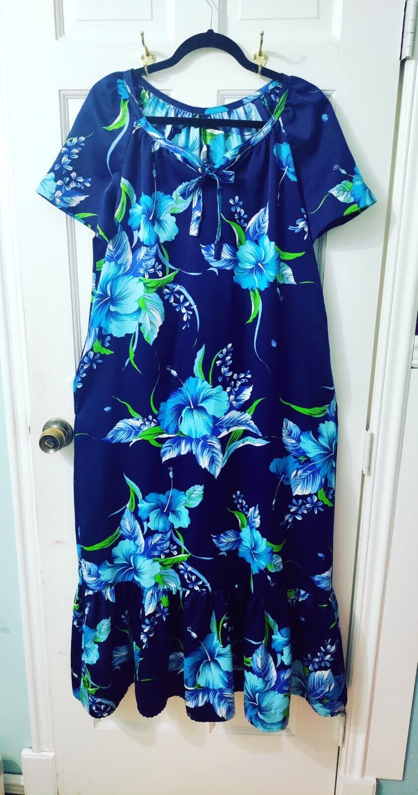 Vintage Holo-Holo Hawaiian Dress Mu-Mu Size 12-14 Medium