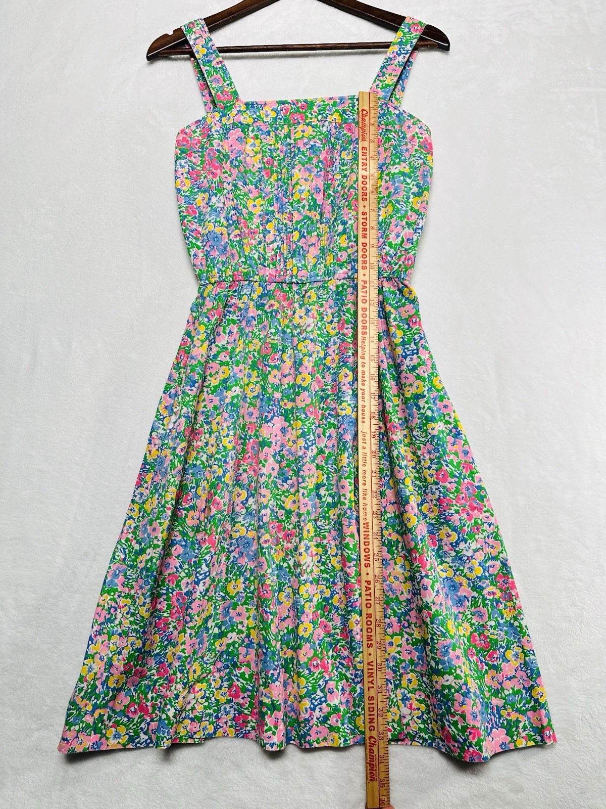 VTG 50s 60s Jenni Floral Midi Dress Sundress Sz XS – Small Pockets Cottagecore