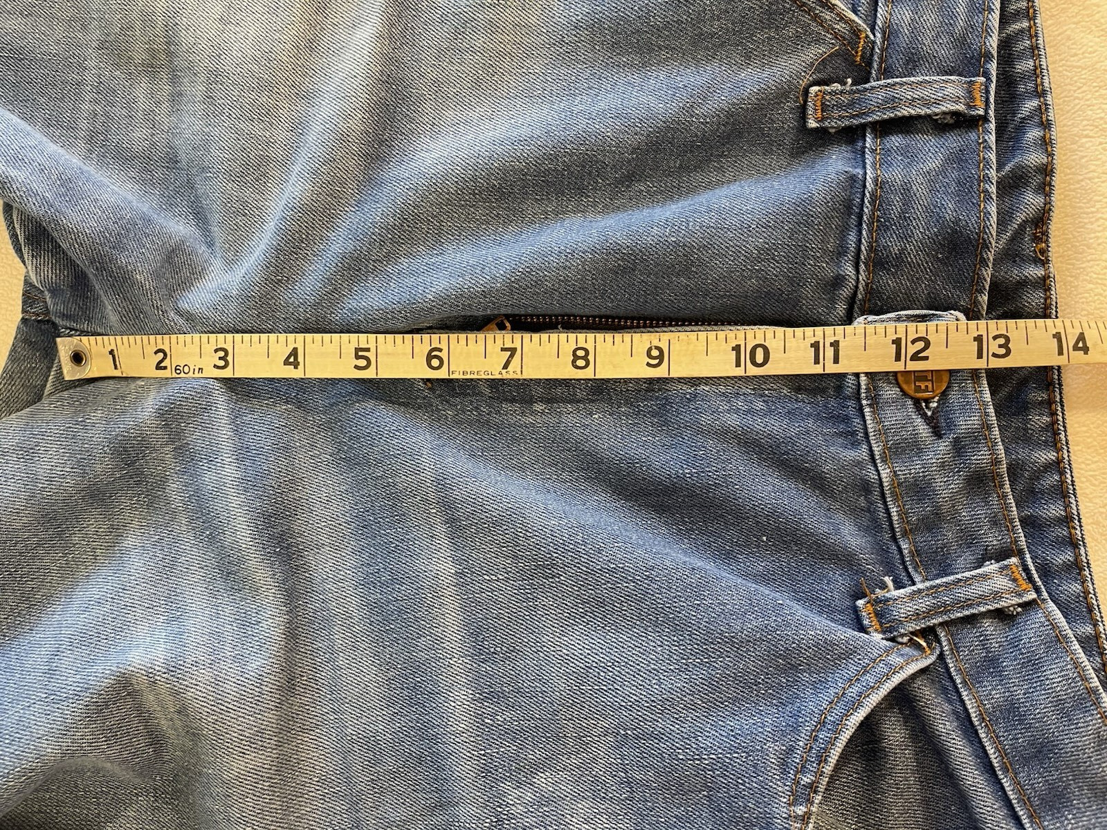 Vtg Sears Jeans That Fit 70s-80s sz18 Talon zipper high rise cut to Capri length