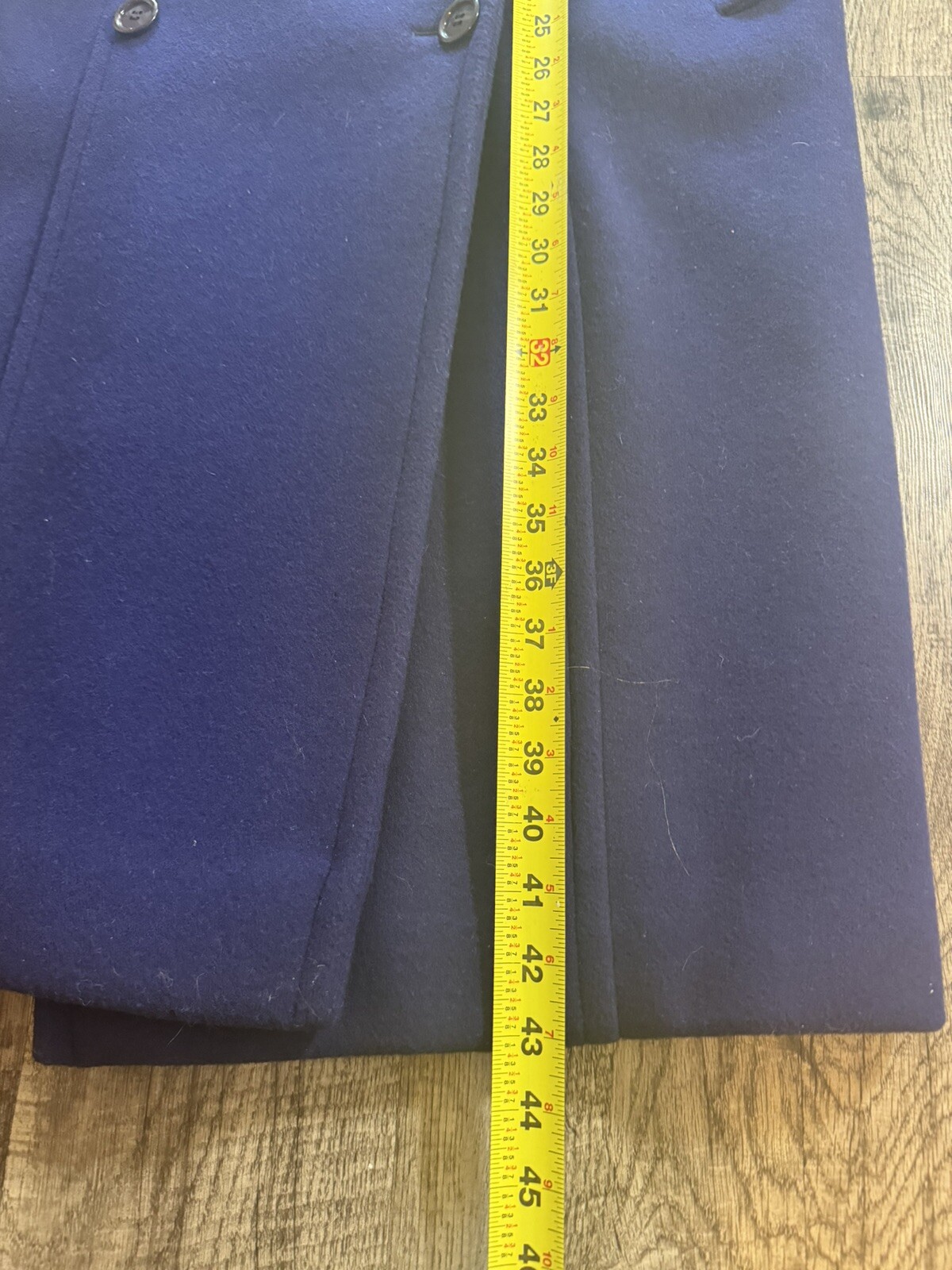 Vintage 100% Wool Trench Coat Purple Petite USA Union Made Retro S-M