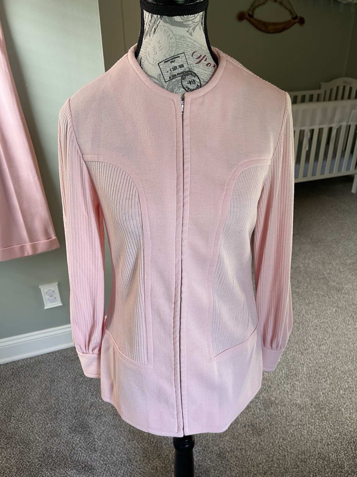 1970s or 80s The Kollection Pink Bell Bottom Comfy Casual Women’s 2pc. Suit