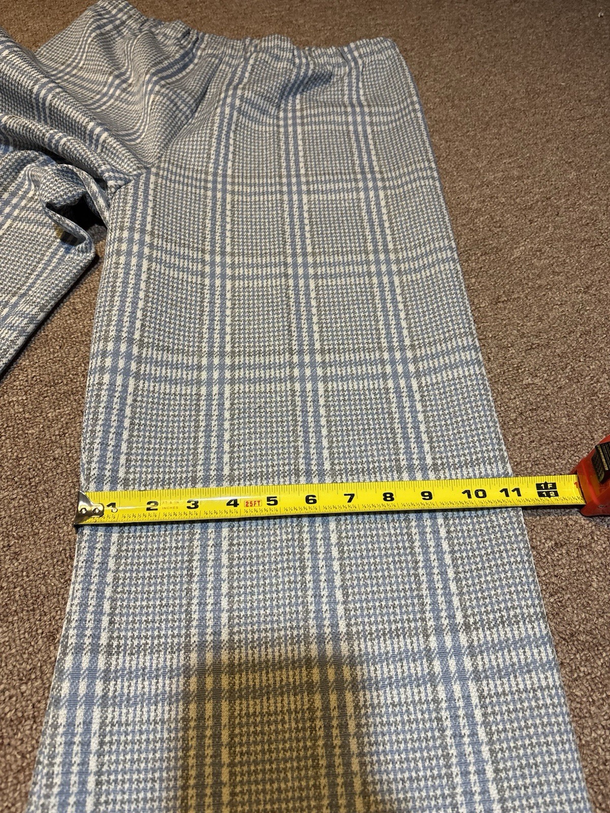 JC Penney Fashions Vtg Womens 18 Tartan Plaid 70s Loose Flare Hippie