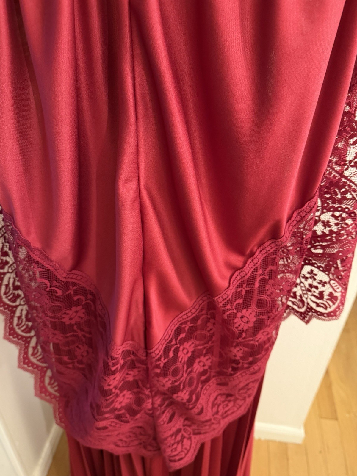 Vintage Size 12 Long Burgandy Evening Gown