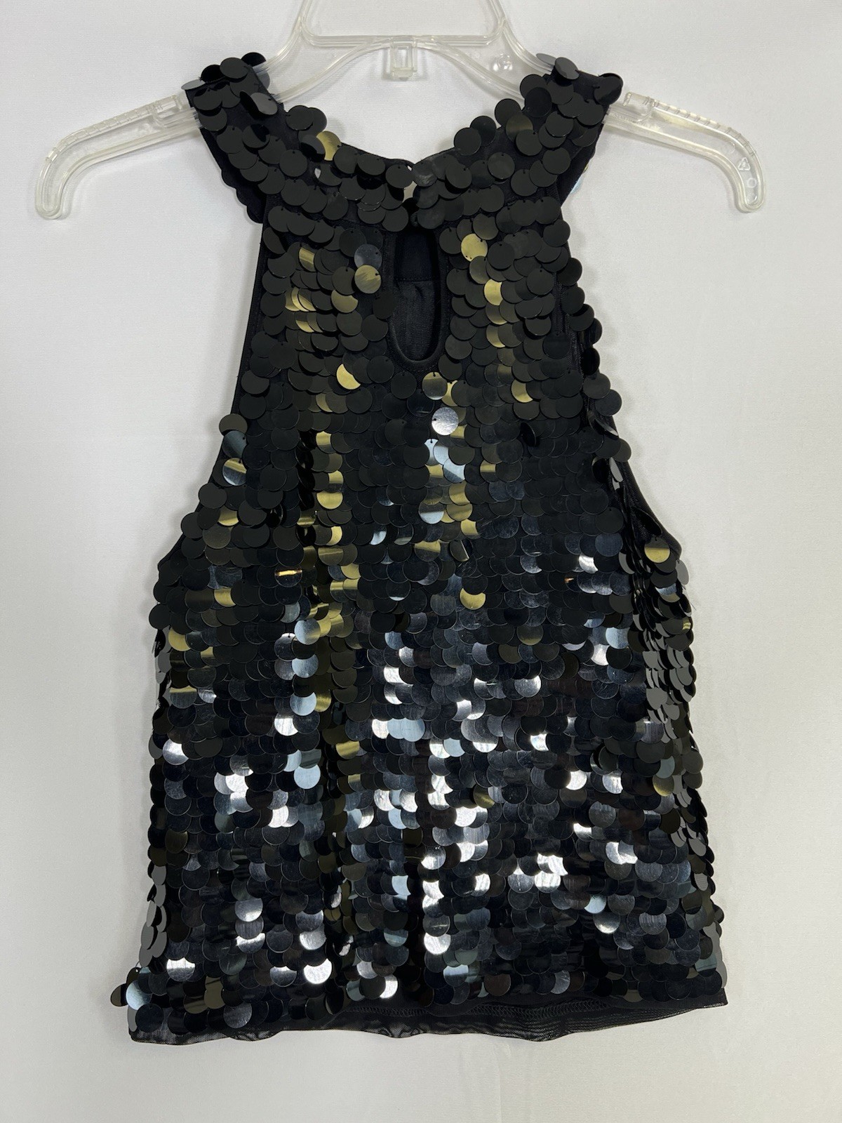 Sequin Tank Avenue Montaigne Black Vintage Women’s Sz S Vintage Wimsigoth