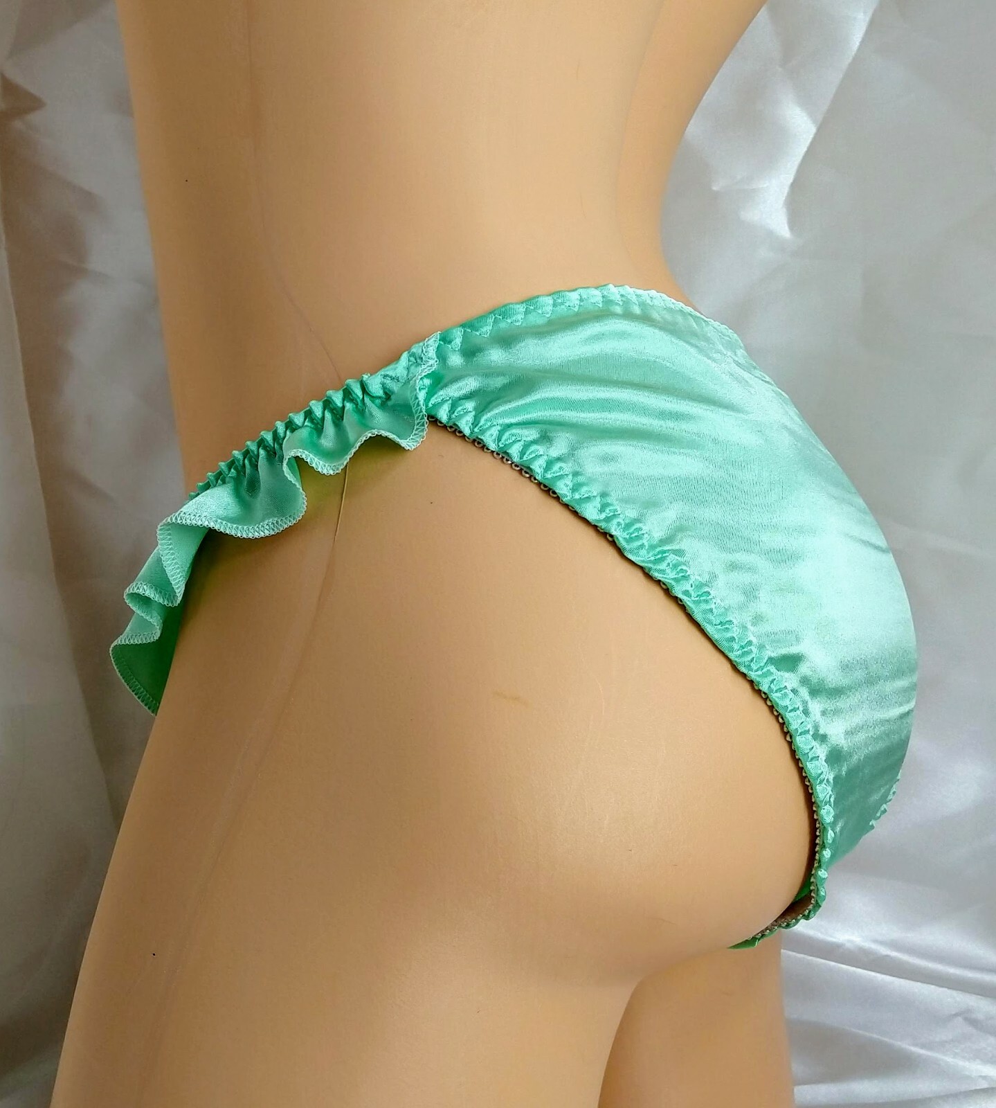 Mint Madness Satin Flutter Bikini Panties