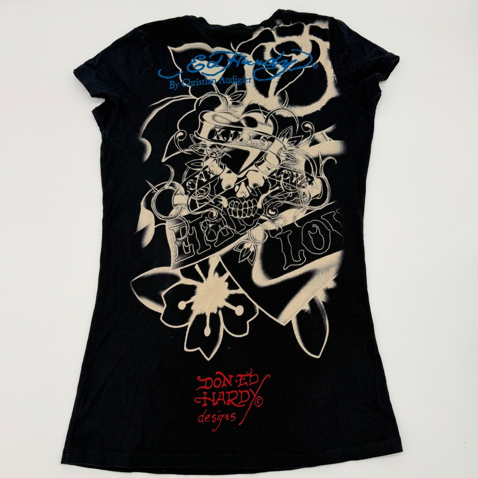 Vintage Ed Hardy Christian Audigier Eternal Love Y2K Tattoo Tee L