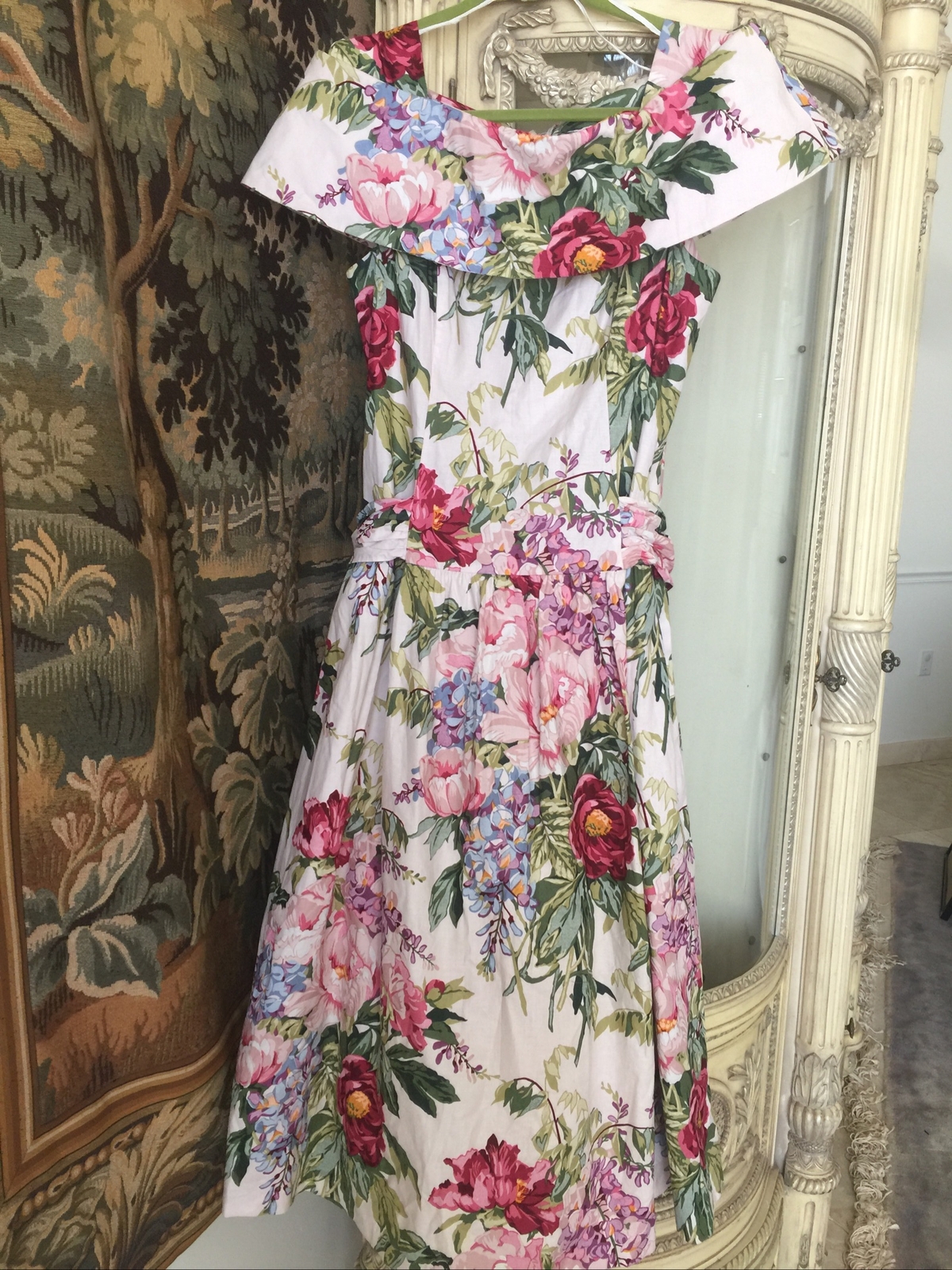 Misty Lane -Made For Memories Vintage Maxi Dress Size 16,off Shoulders(padded).