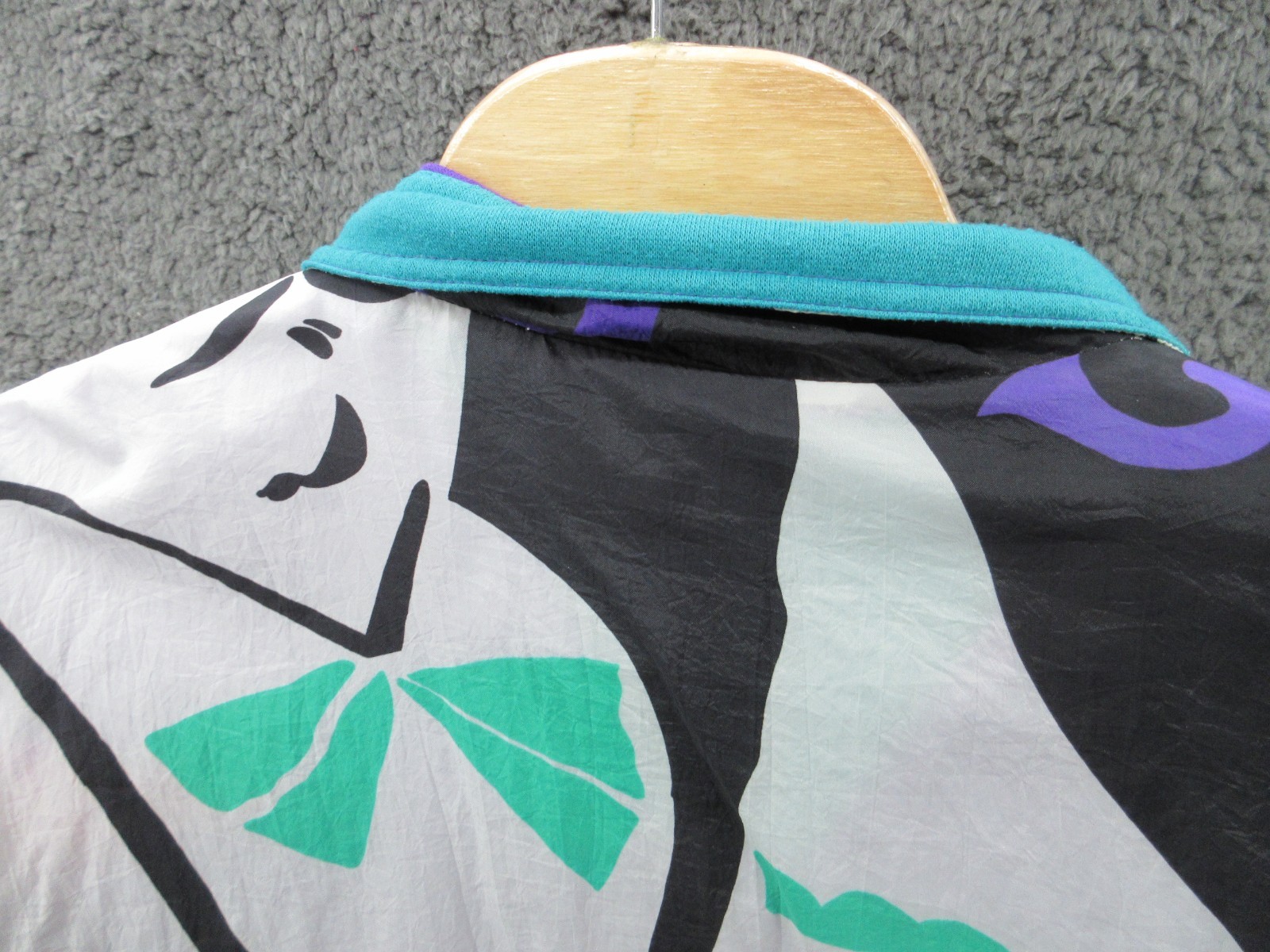 Vintage ABSTRACT DonnyBrook Faces Reversible Jacket OSFM One Sz – POOR CONDITION