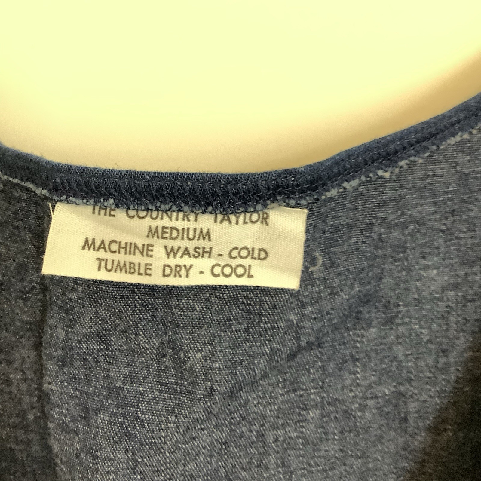 Vintage Blue Denim Happy Birthday Jumper Dress For Teachers Size M