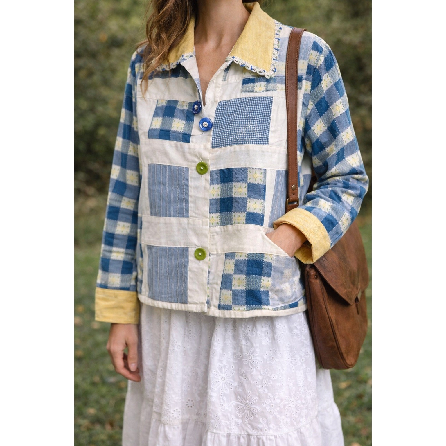 Vintage Taylor G Patchwork Quilt Jacket Women S Cottagecore Prairie USA Made