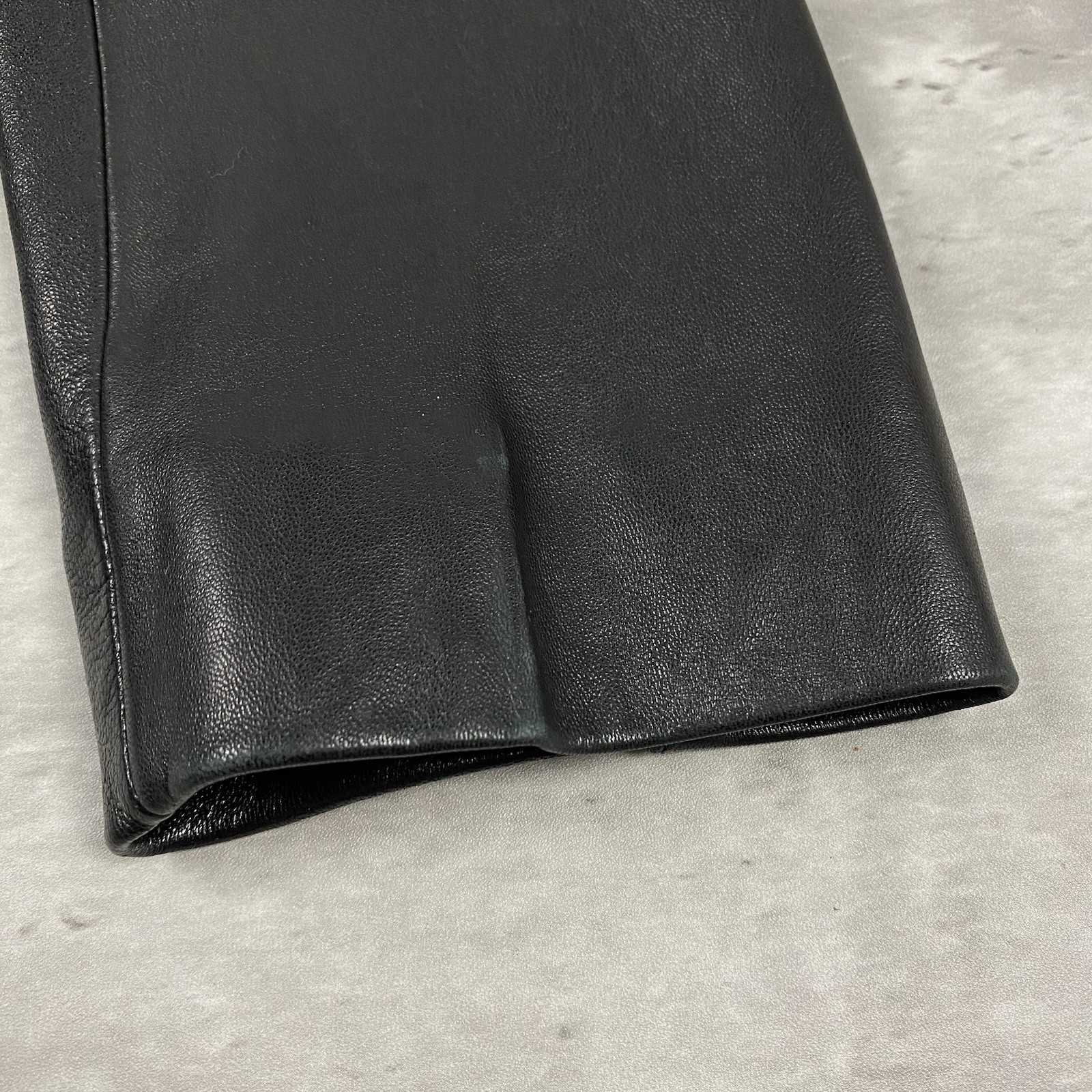 vintage 90s ANN TAYLOR black leather jacket L minimalist casual chick
