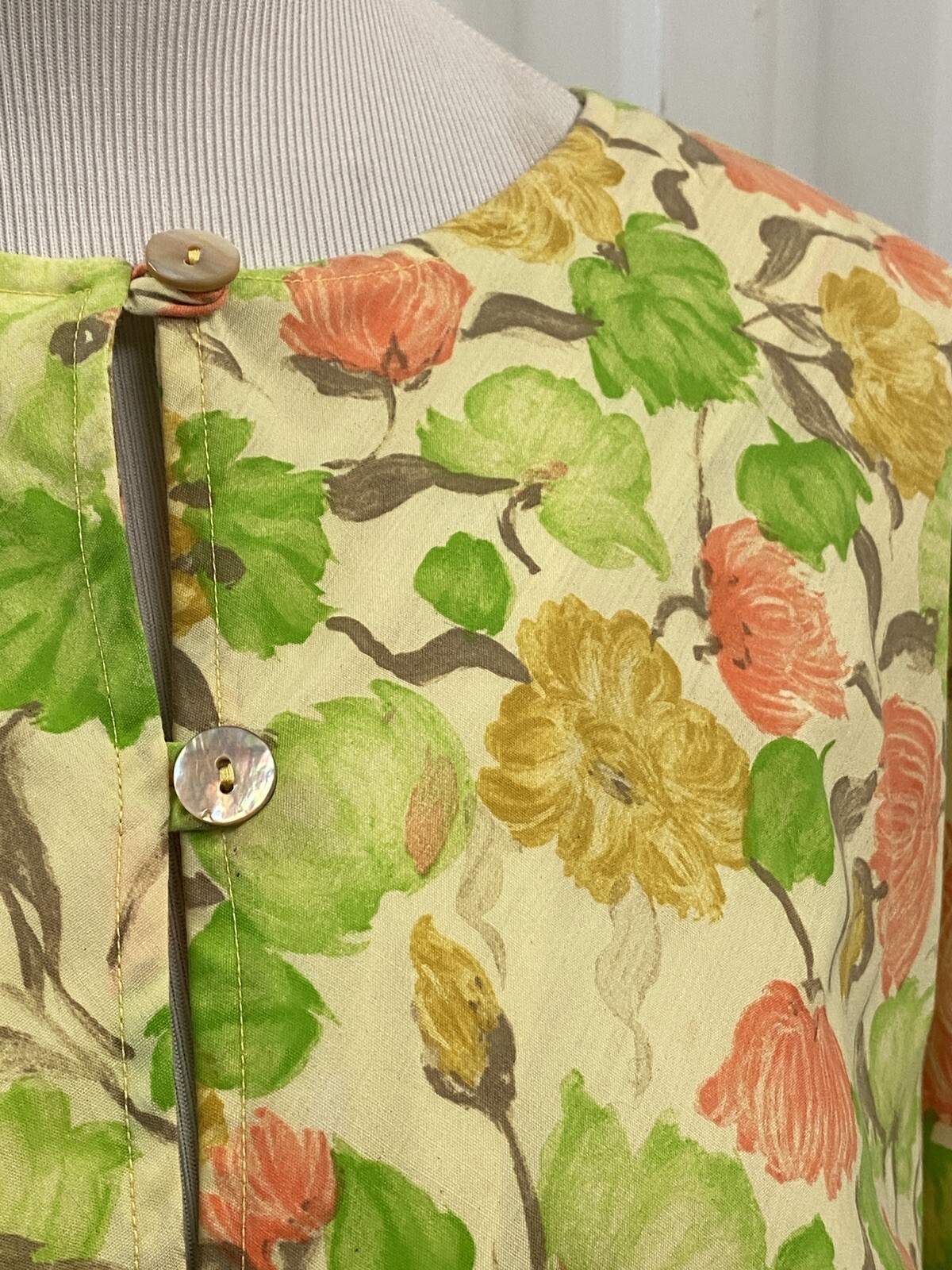 1960’s Vintage John Of California Bright Retro Floral Print Playsuit Romper