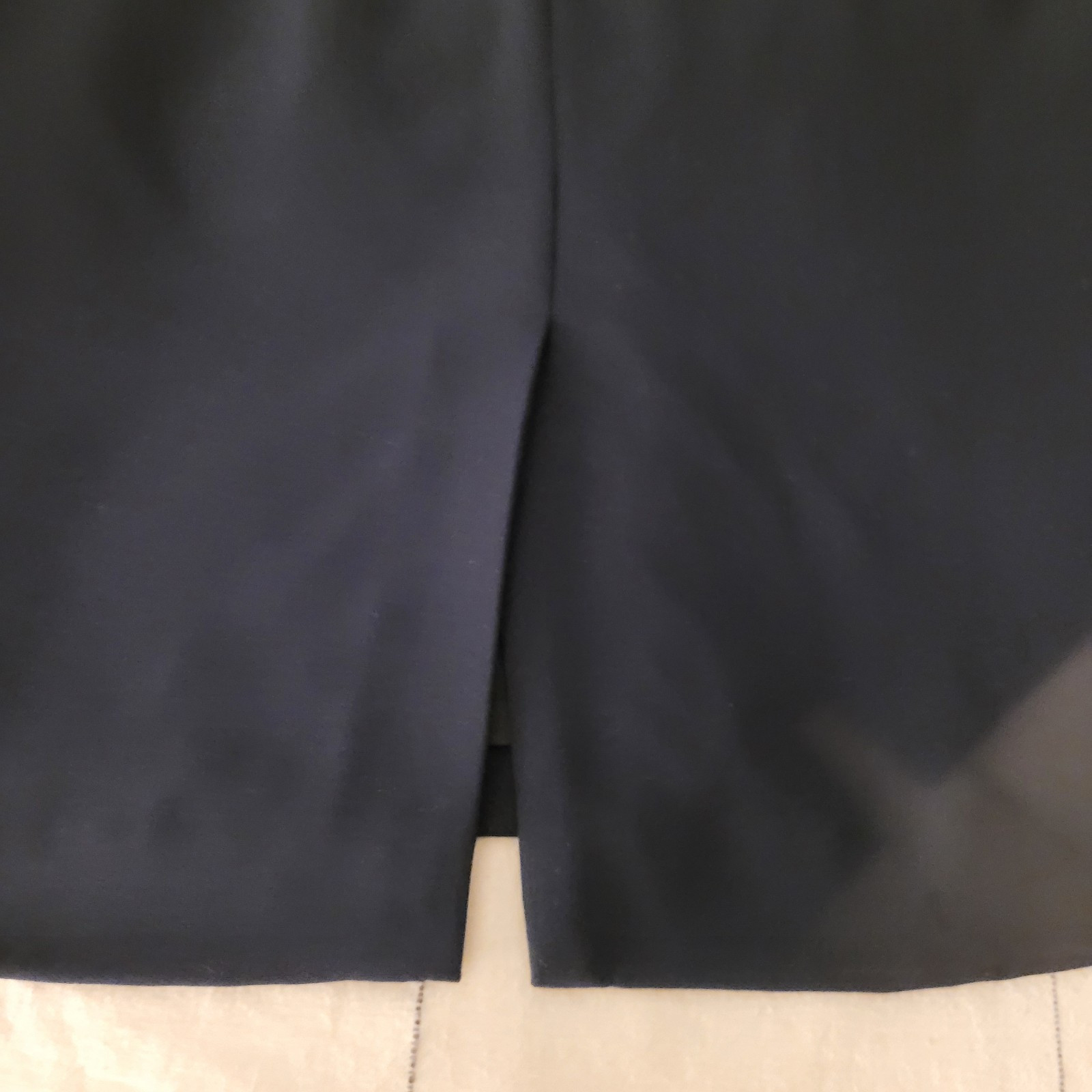 Vintage David Warren Dark Navy Blue White Ticking Sheath 1960s Dress Large
