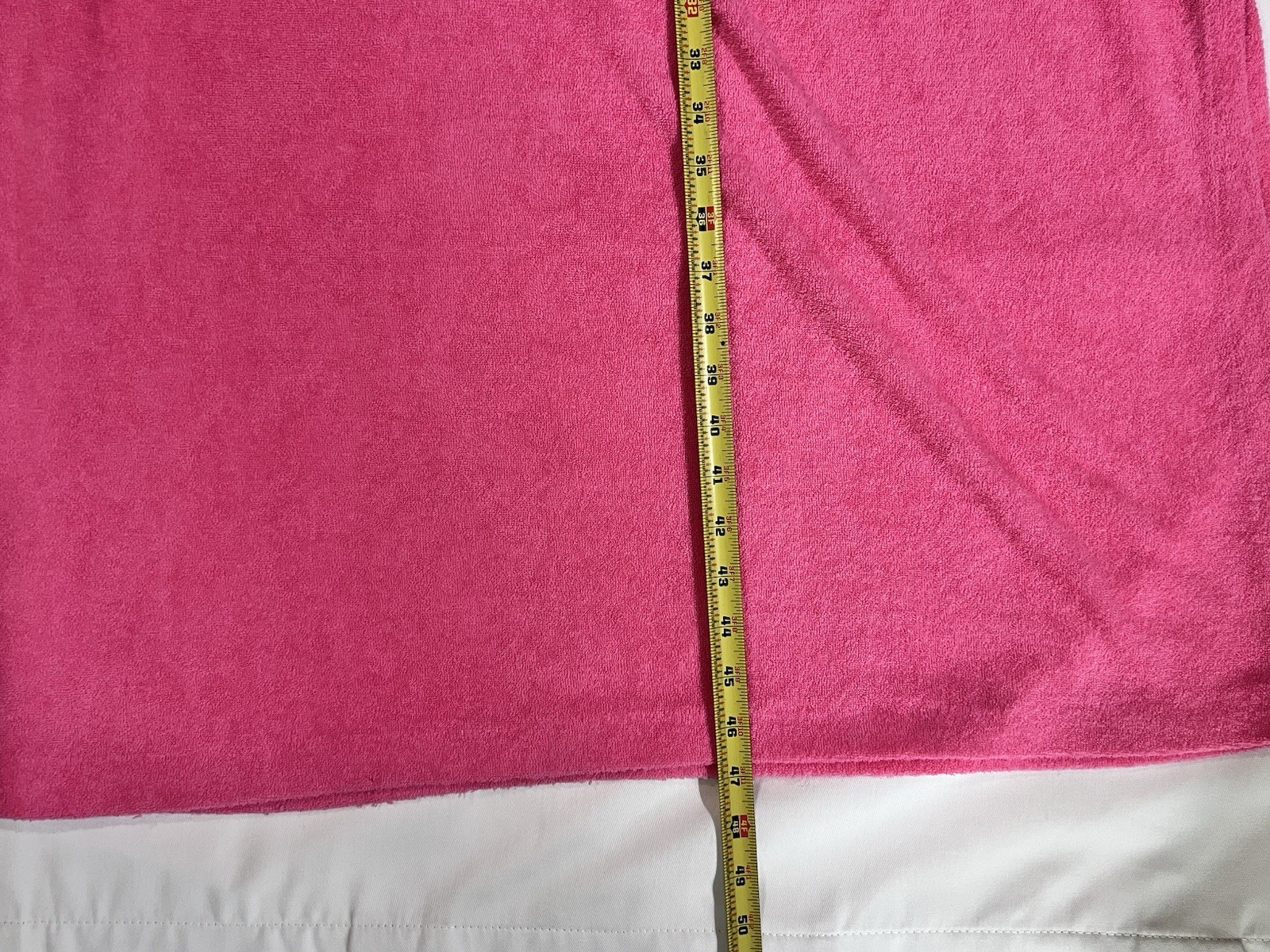 Vintage Hot Pink Terry Cloth Crocheted Lace Summer Dress Swim Cover Up 70s Mod