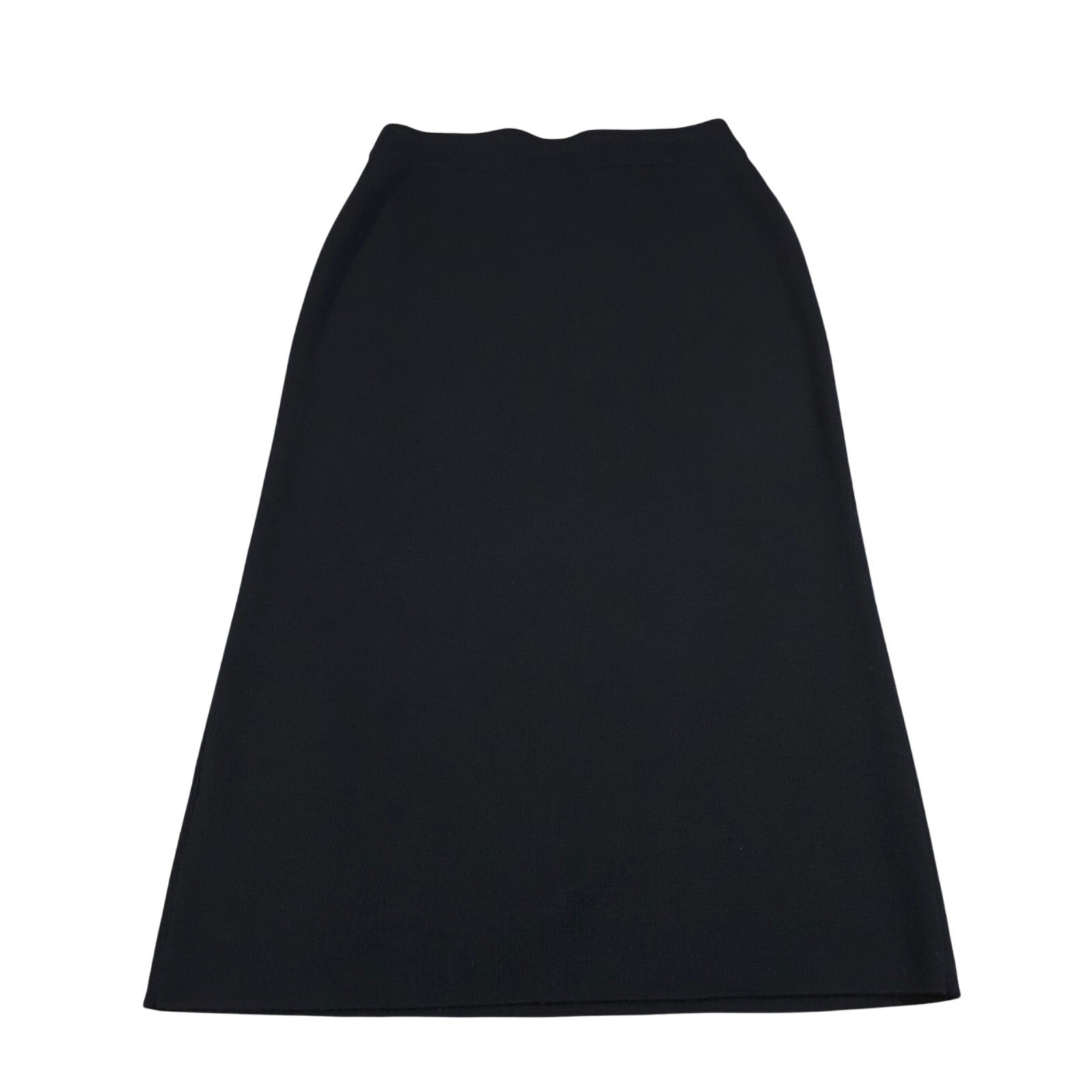 Vintage Eileen Fisher Black A-Line Pull On Skirt Women Size SP 100% Merino Wool