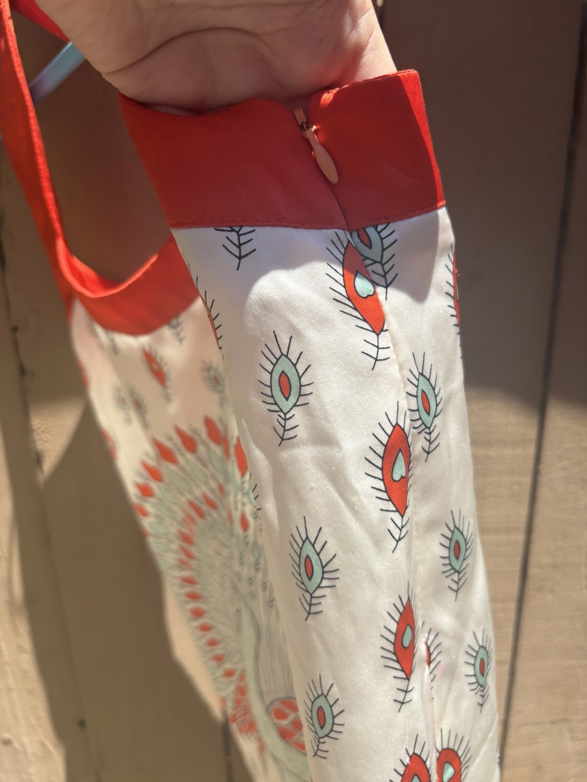 VTG Y2K Voom by Joy Han Peacock Print Sleeveless Blouse Racerback Women’s Small