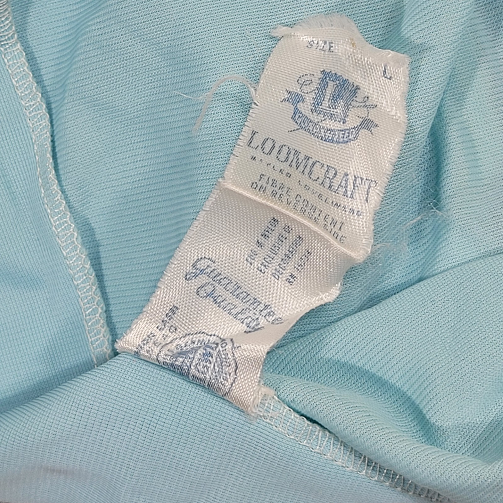 Tiffany BLUE Vintage SILKY Half SLIP Floral Lace NYLON Size Large Loomcraft