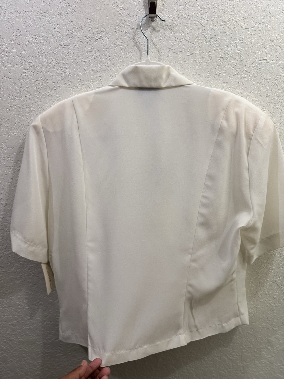Vintage Alexandria Blouse Women’s 14 Ivory Sailor Collar Nautical Y2K NWT