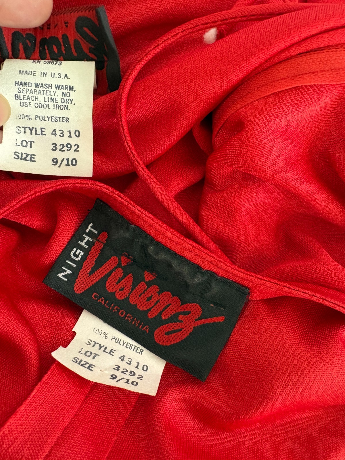 Vintage Night Visionz California 3pc Red Jumpsuit Jacket Purse Size 9/10 Small