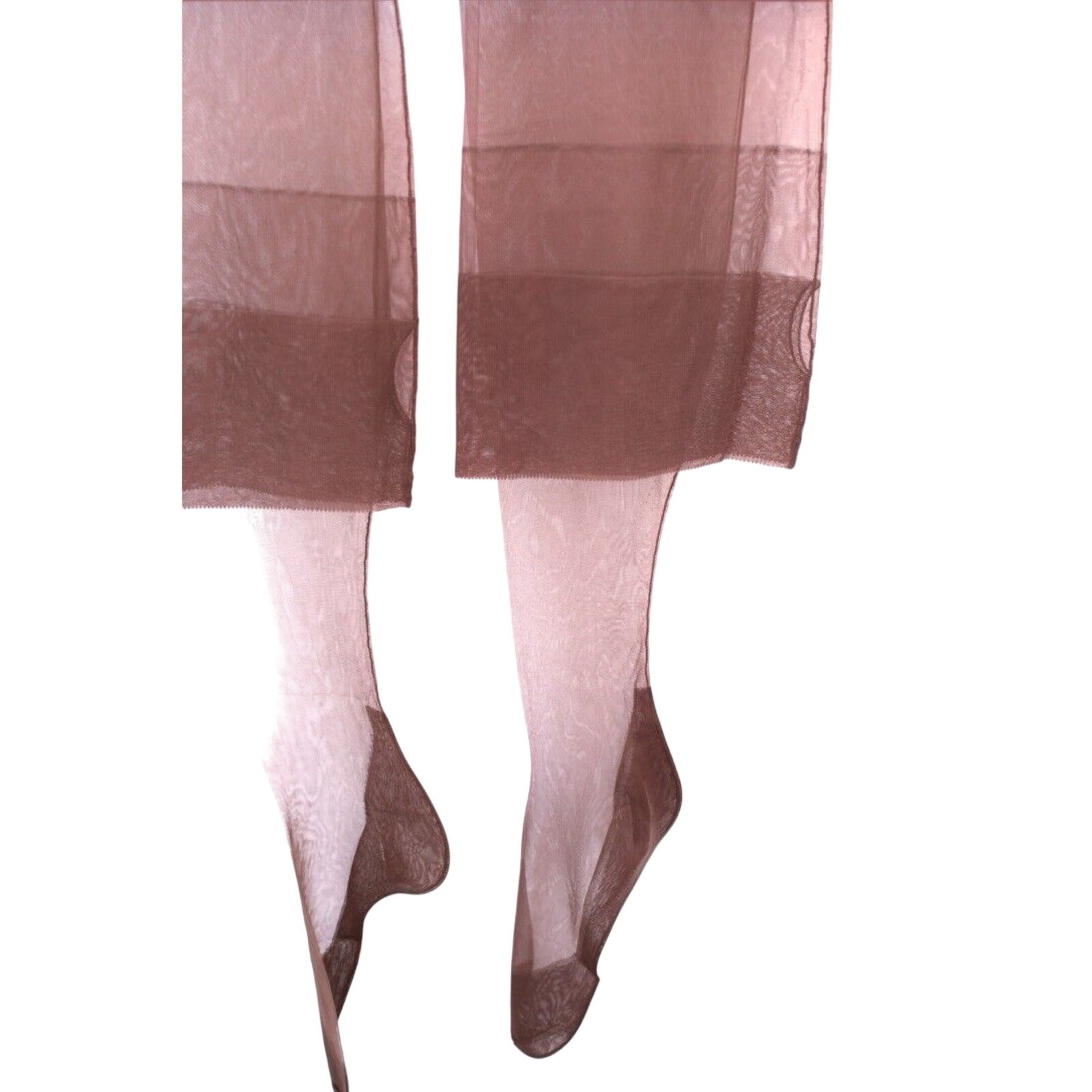 VTG Nylon Stockings La France Cuban #200 Seamed Hosiery Brown Toast Sz10 #2 NIB
