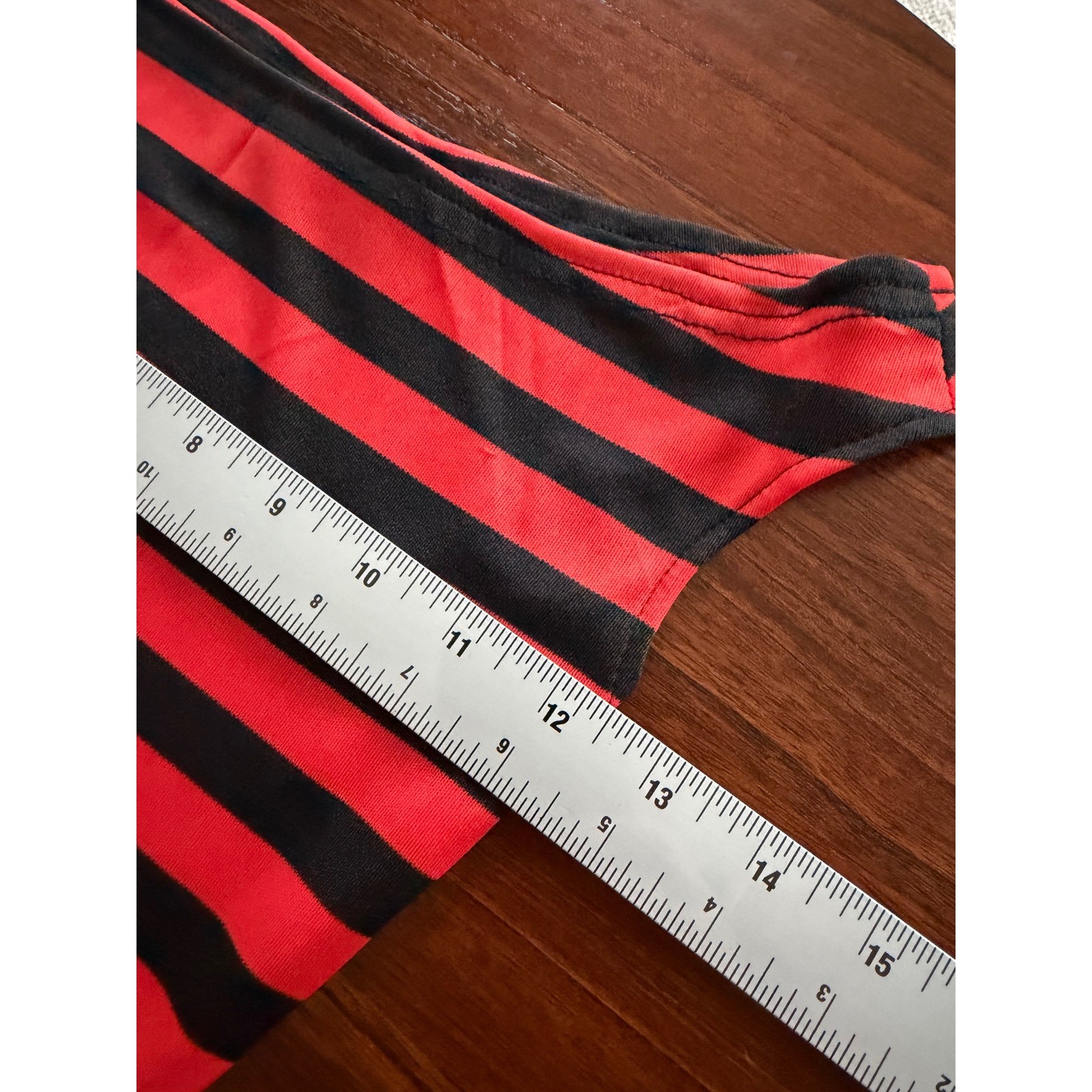 Vintage Climax David Howard Red Black Striped Sleeveless Dress Size 3/4 Retro