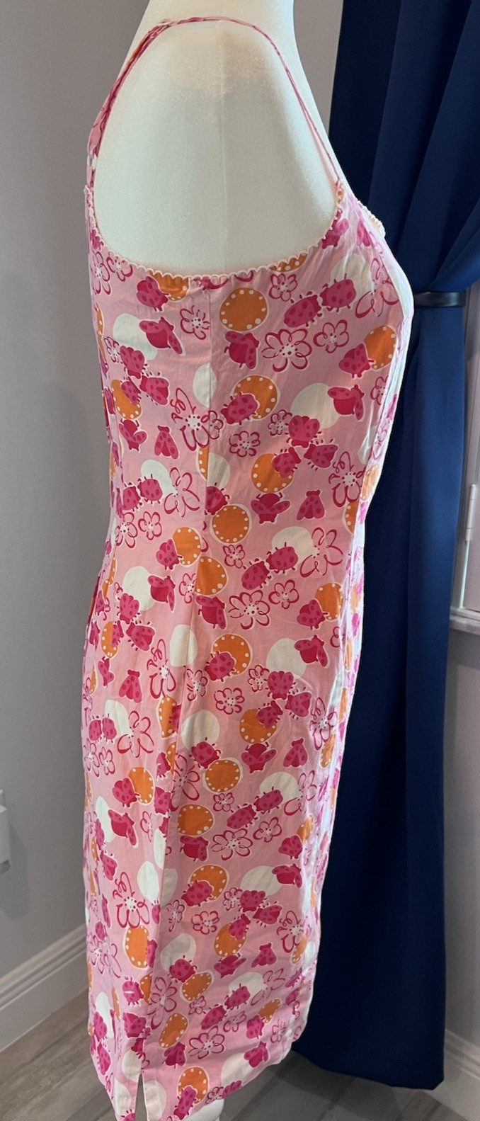 LILLY PULITZER (6) VINTAGE Bocci Citrus Bee Ladybug WHITE LABEL Pink Floral EUC