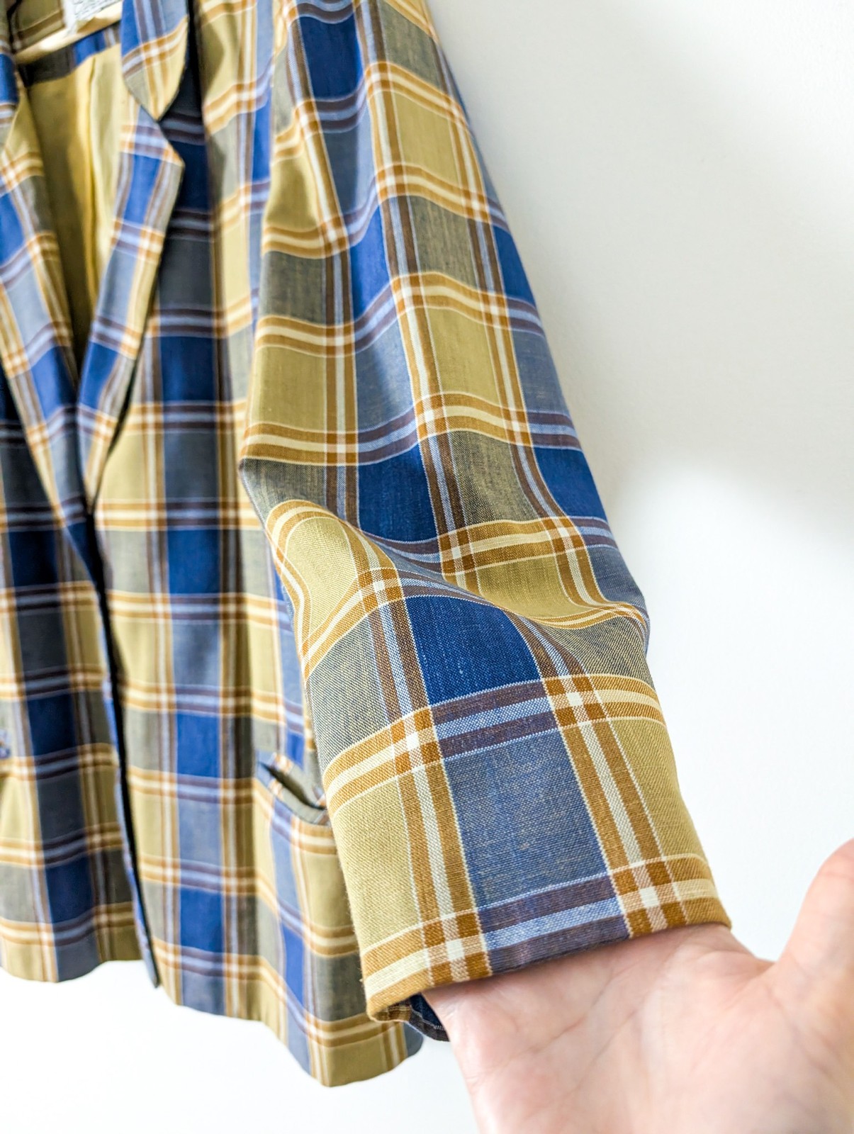 Vintage 90s Barry Joseph Plaid Blazer Jacket Made In Australia Size 18