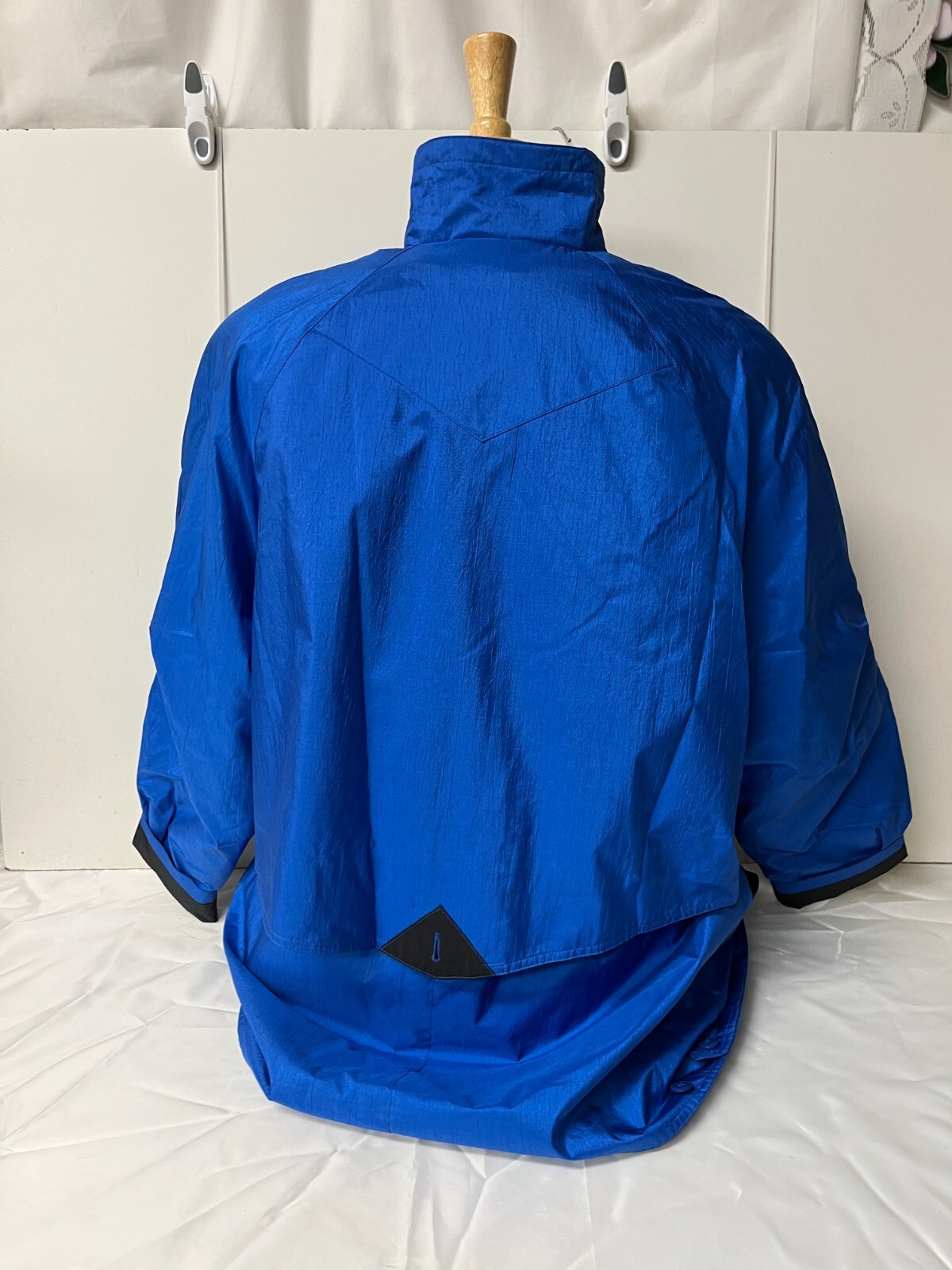 Vintage Raincoat 1980’s Blue Wmn sz 2X Zip Buttons Collar by Coat Collectables