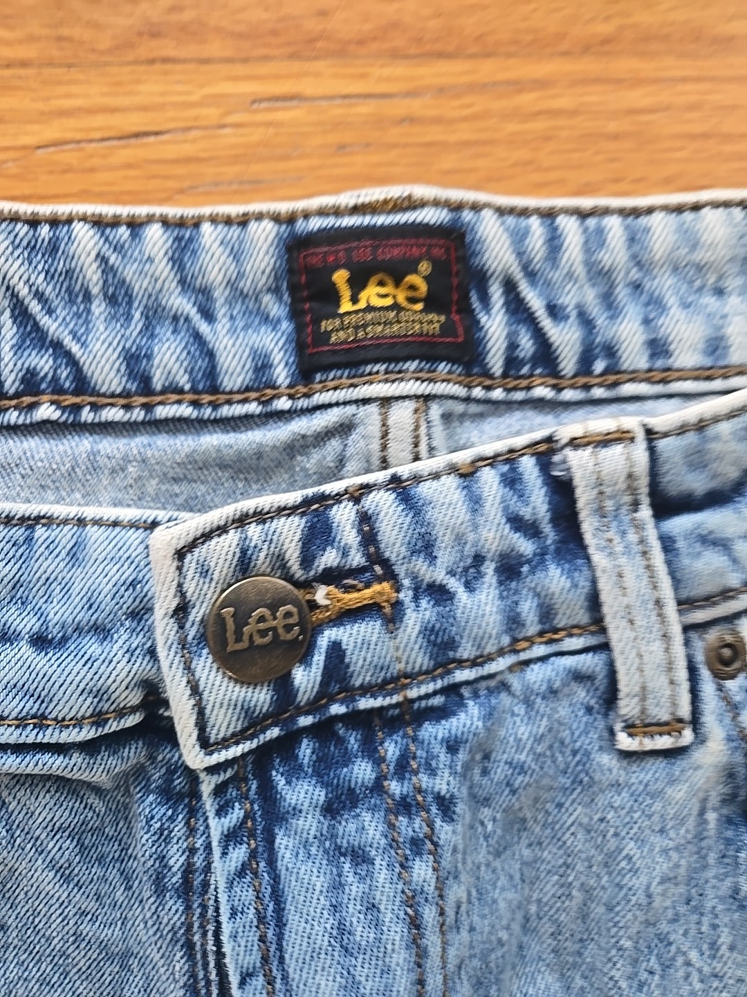 Lee Jeans Vintage Acid Wash 36/30 Y2k 90s Butt Rock Hair Bands Old School
