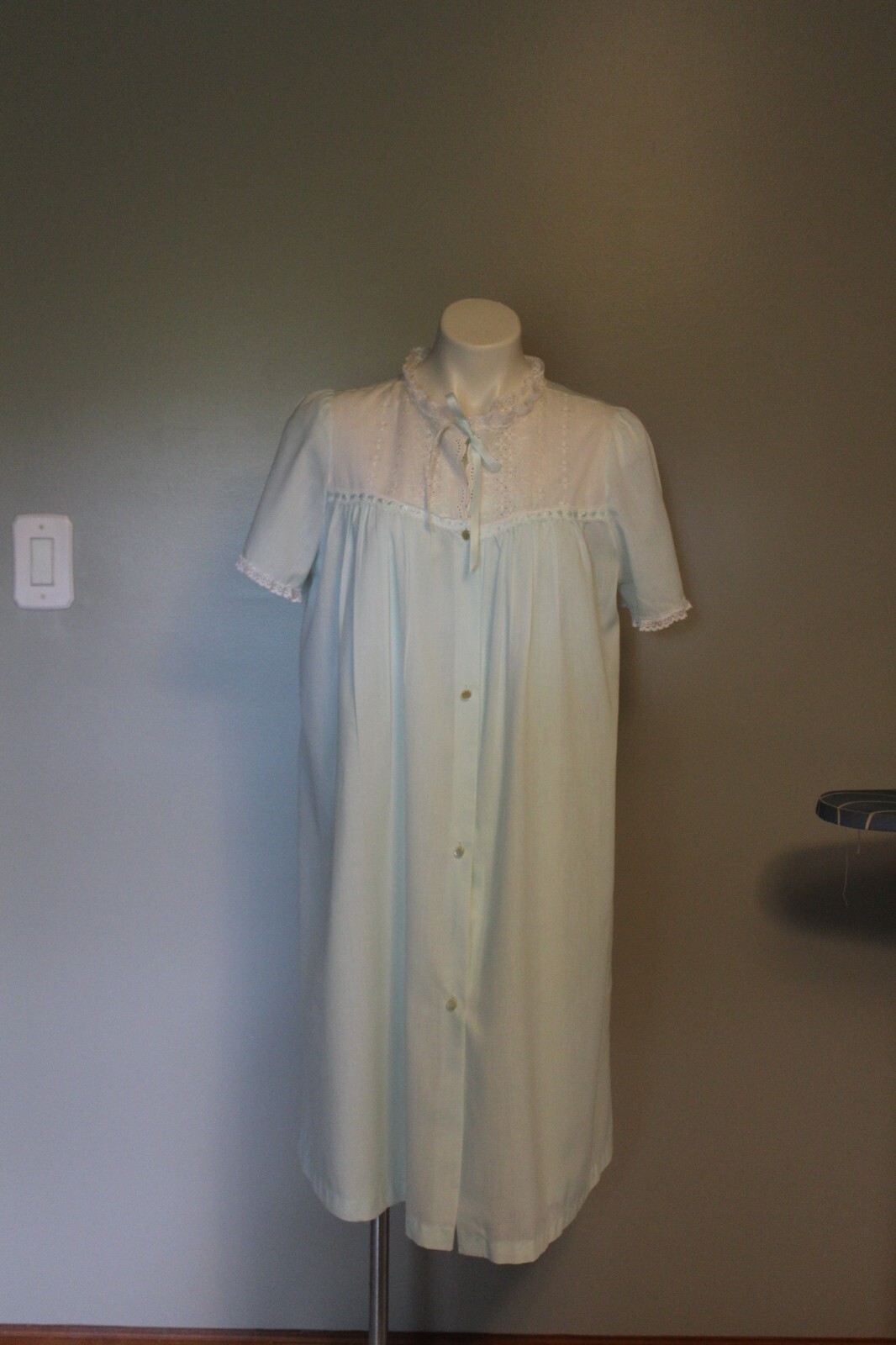Vintage Sears Light Mint Green Peignoir Set size Medium