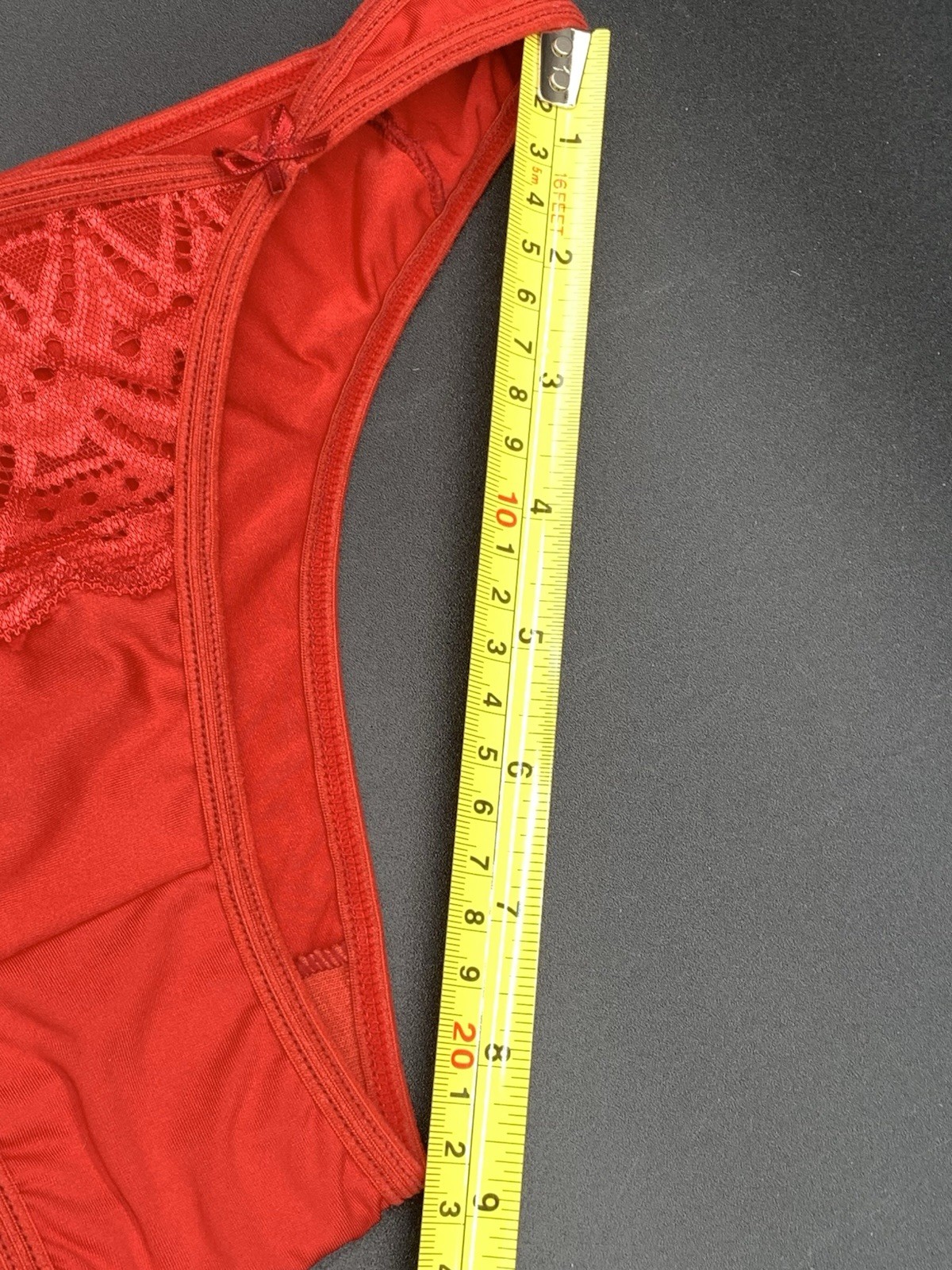 VTG Red SILKY Shiny Satiny Low Rise Panties Y2K Donna Bella Brazil Bikini SM Med