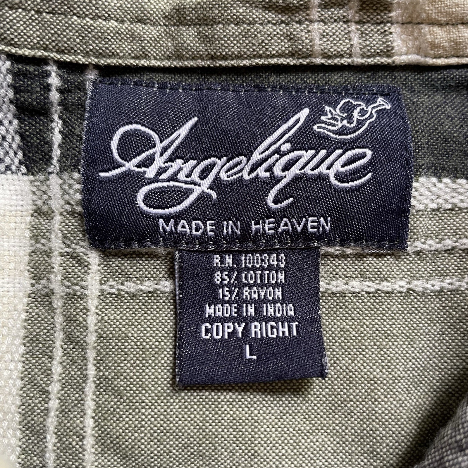 Vintage 90s Plaid Checkered Button Up by Angelique