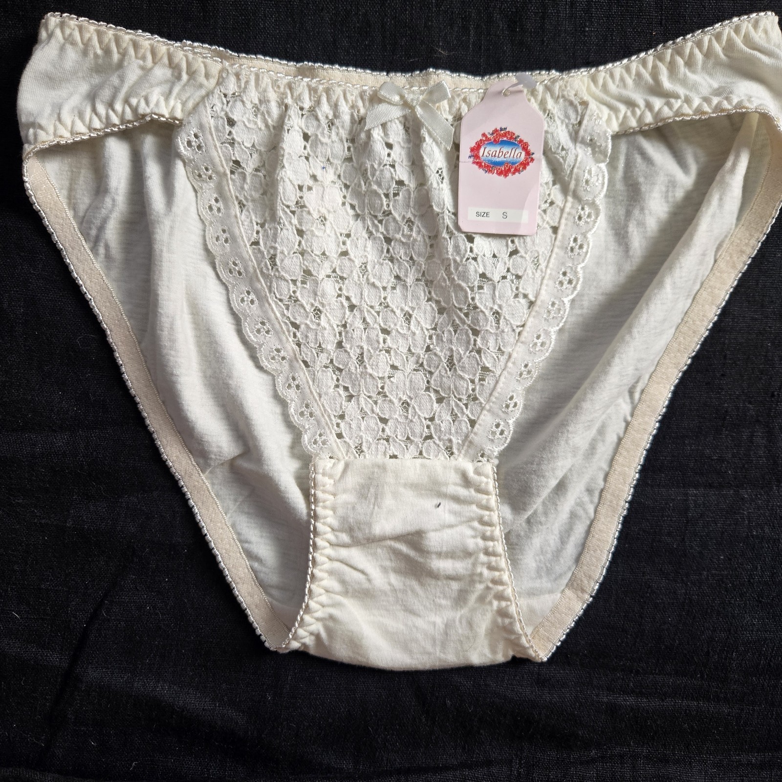 Vintage Isabelle Cotton And Lace High Cut Panties