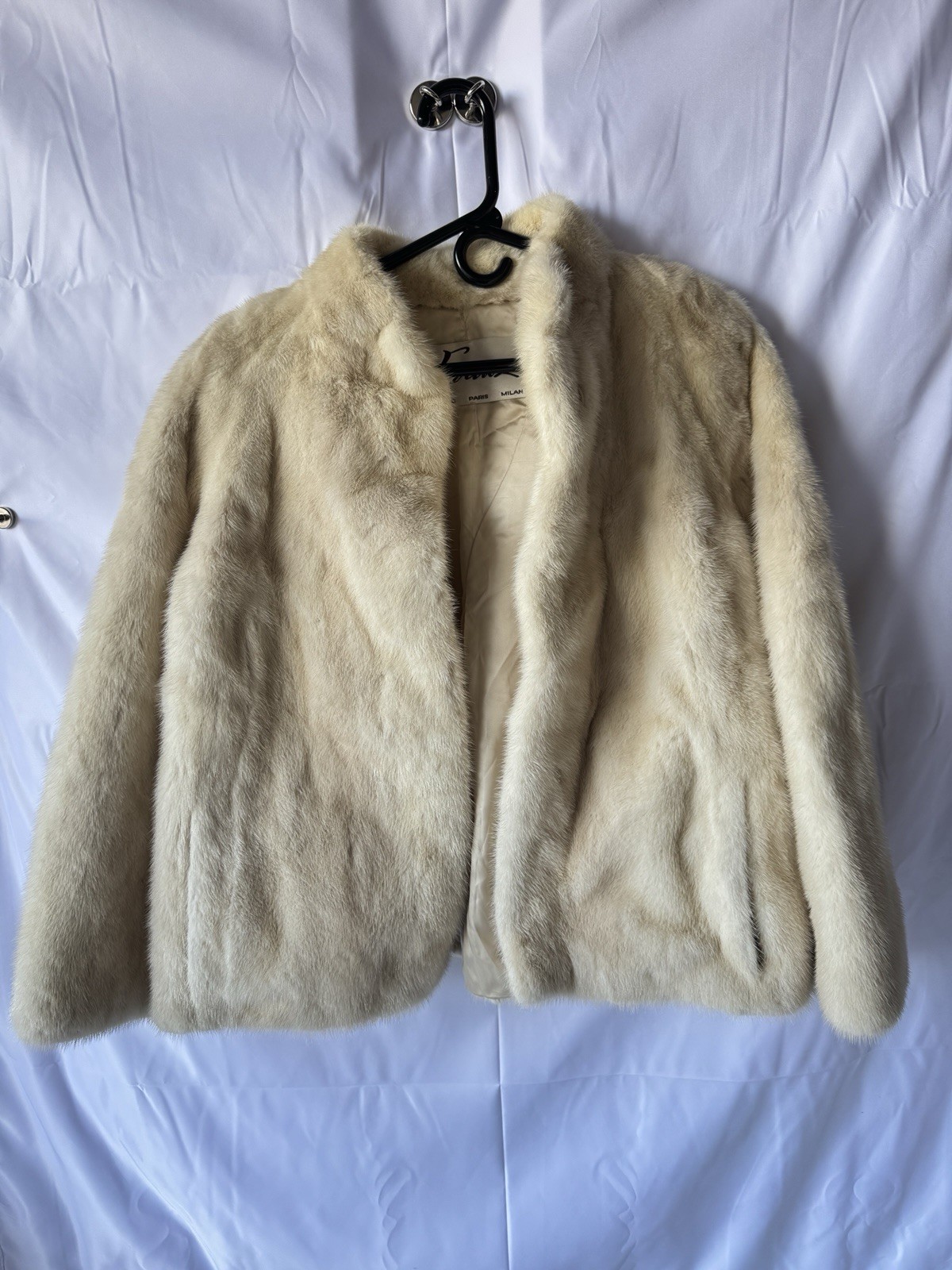 Vintage Evans Fur Coat Jacket Beige Soft Chic Chicago Paris Milan