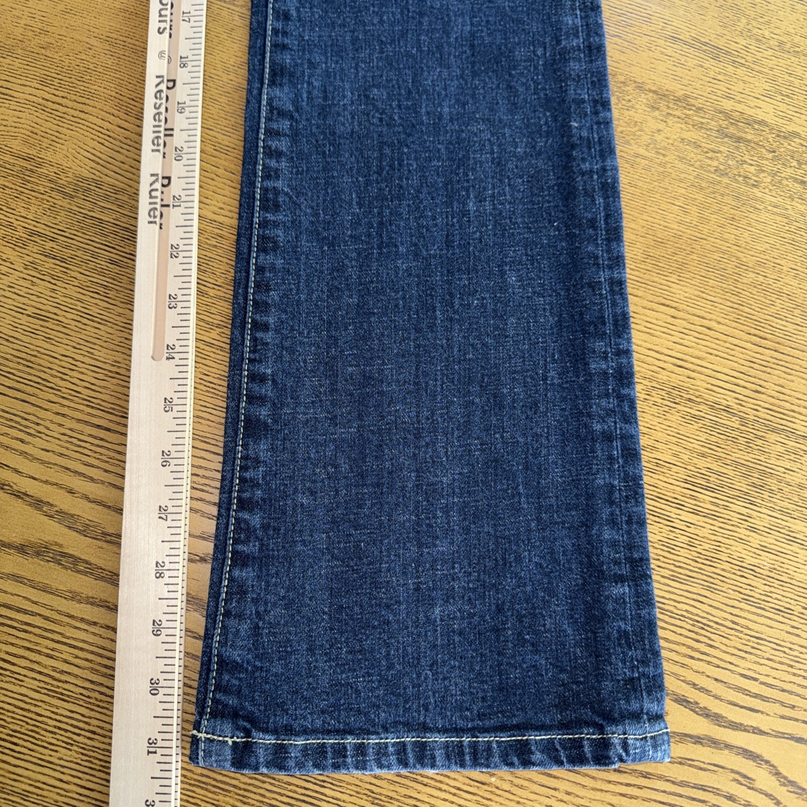 TRUE Vintage Y2K Guess Jeans Super Low Rise Flare 30 X 31 Dark Wash Stretch EUC