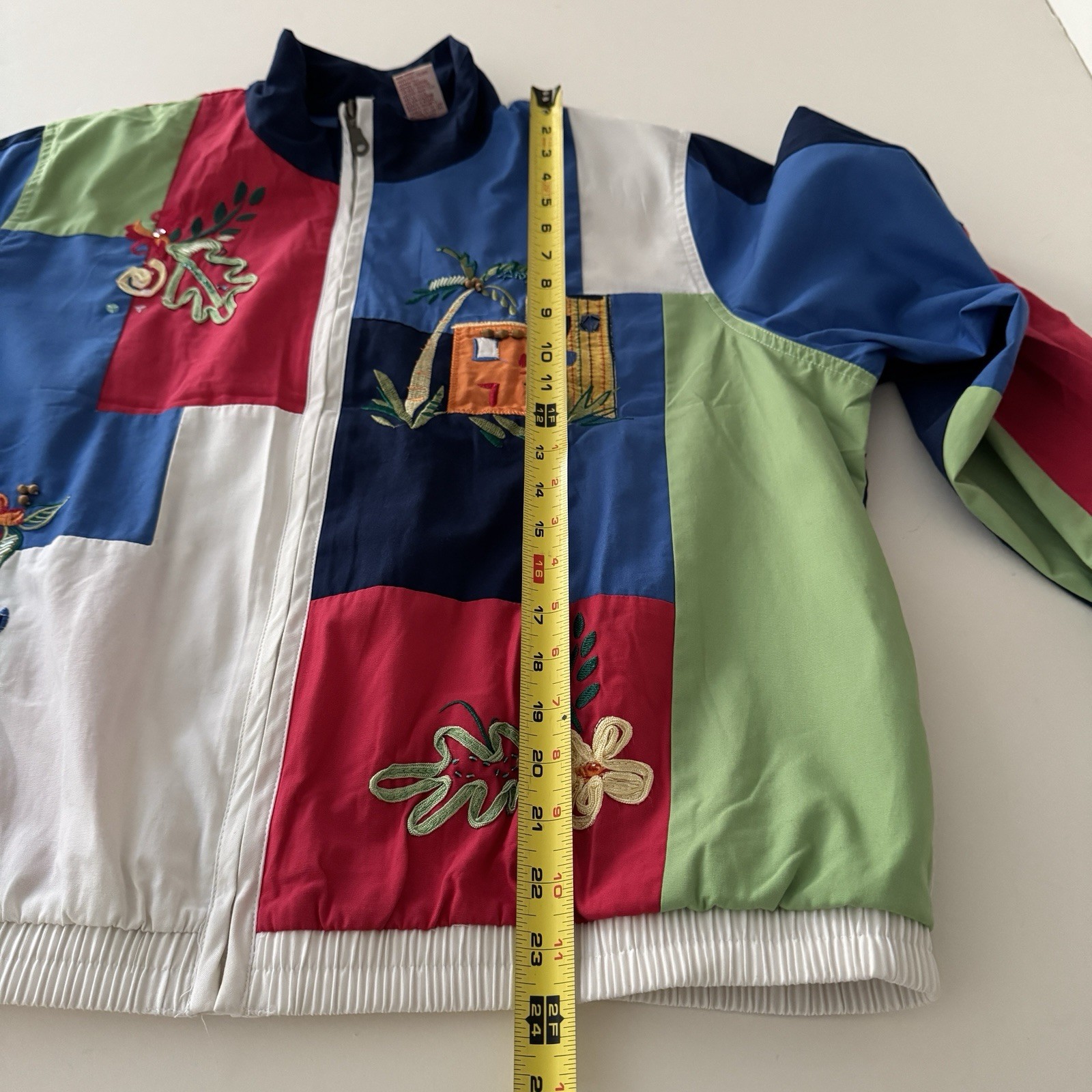 Koret Francisca Embroidered Women’s Jacket Petite Size L Pockets Vintage Casual