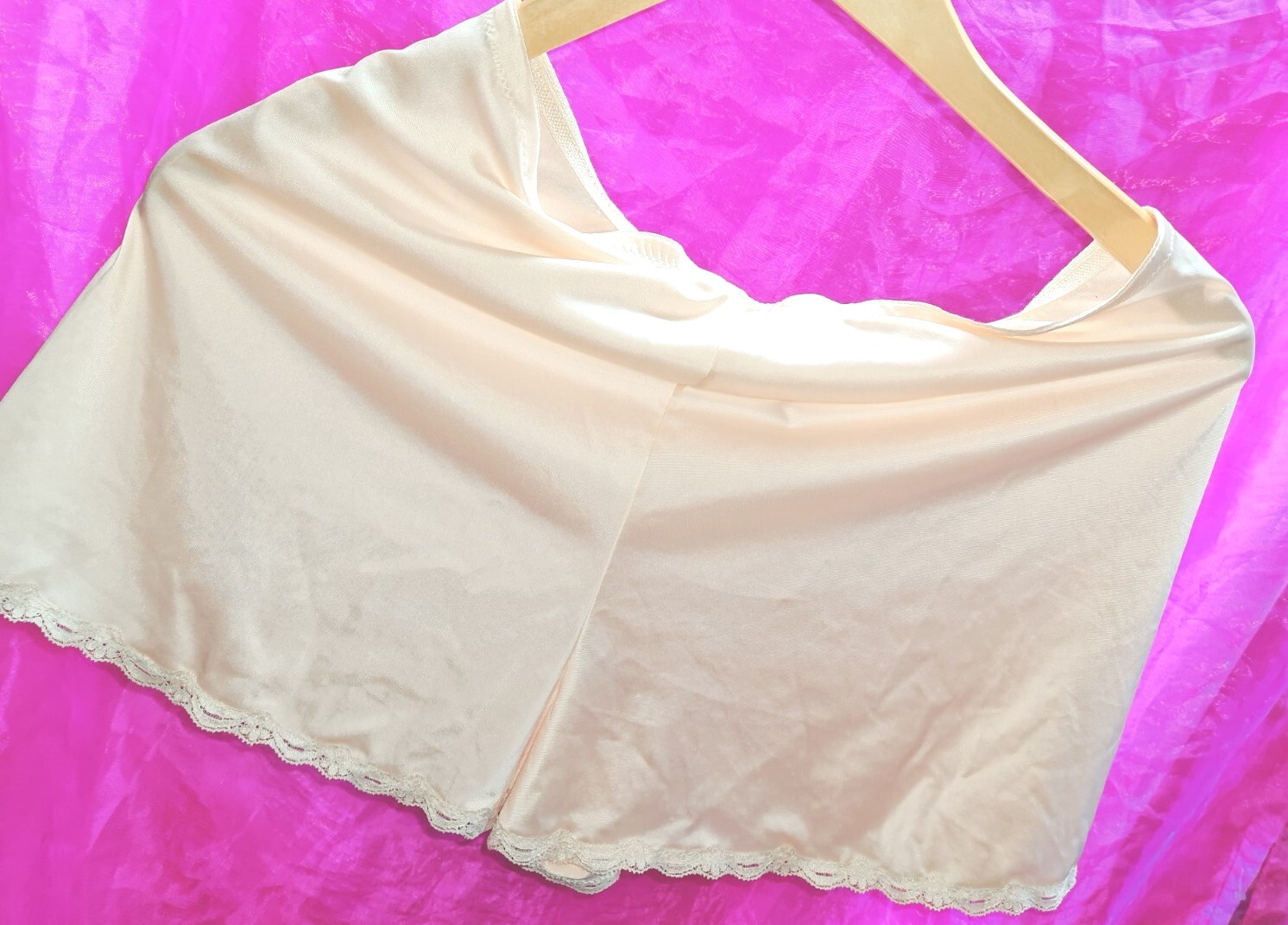 Vtg~Vanity Fair sz 30 Pantie LACE Nylon Breif Second Skin Blush