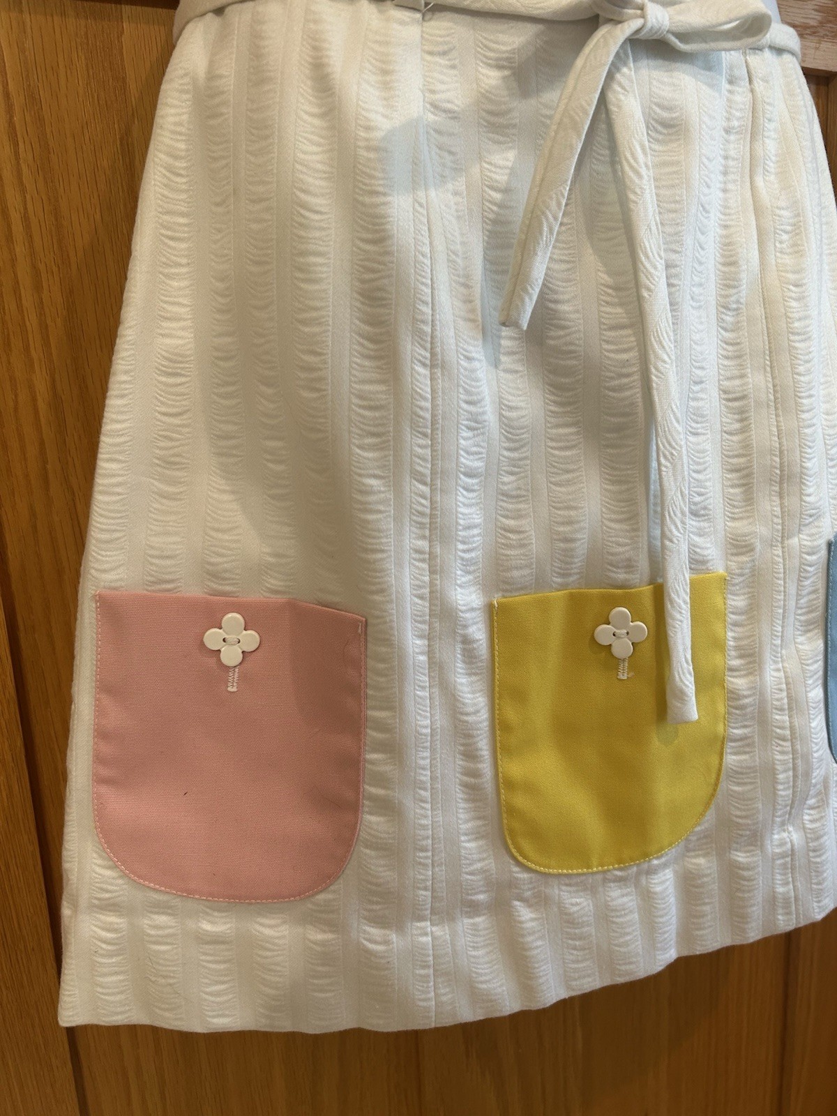 Vintage David Smith White Skort 3 Pockets Cotton Yellow Pink Blue Size 10