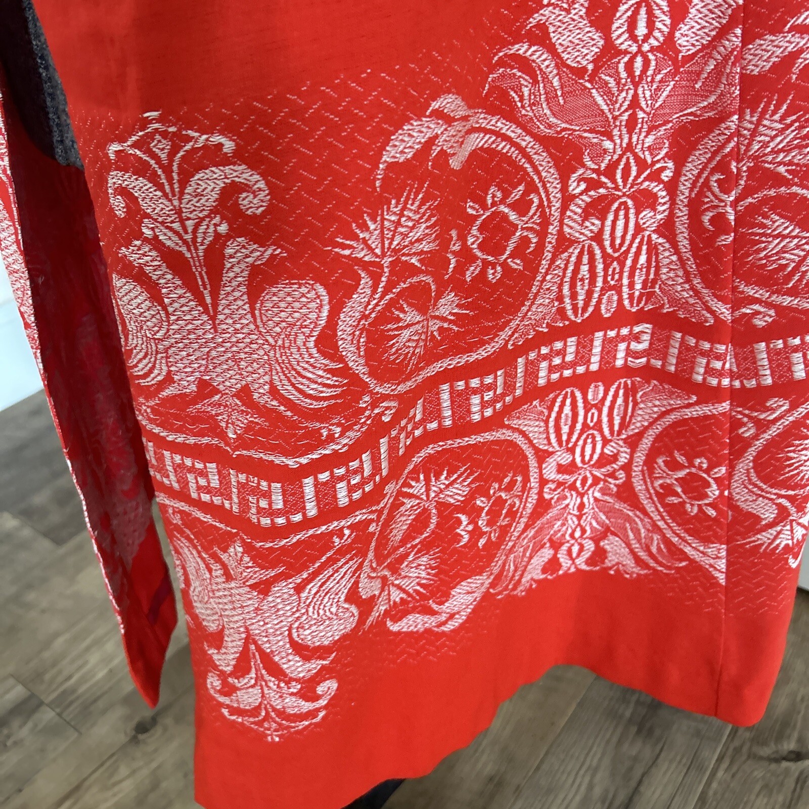 Vintage Red Decorative Costume Cape One Size