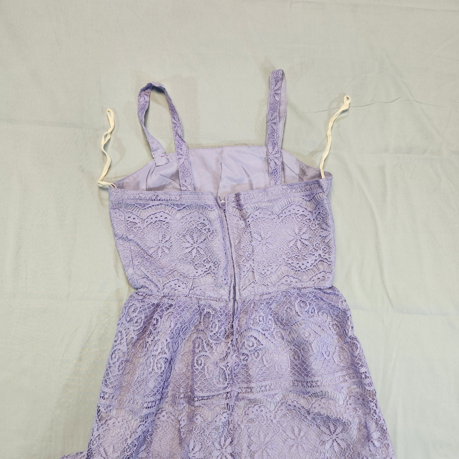 Vintage 1960’s Jo Ed Sophisticates Lace Lilac Womens Dress Extra Small XS Petite