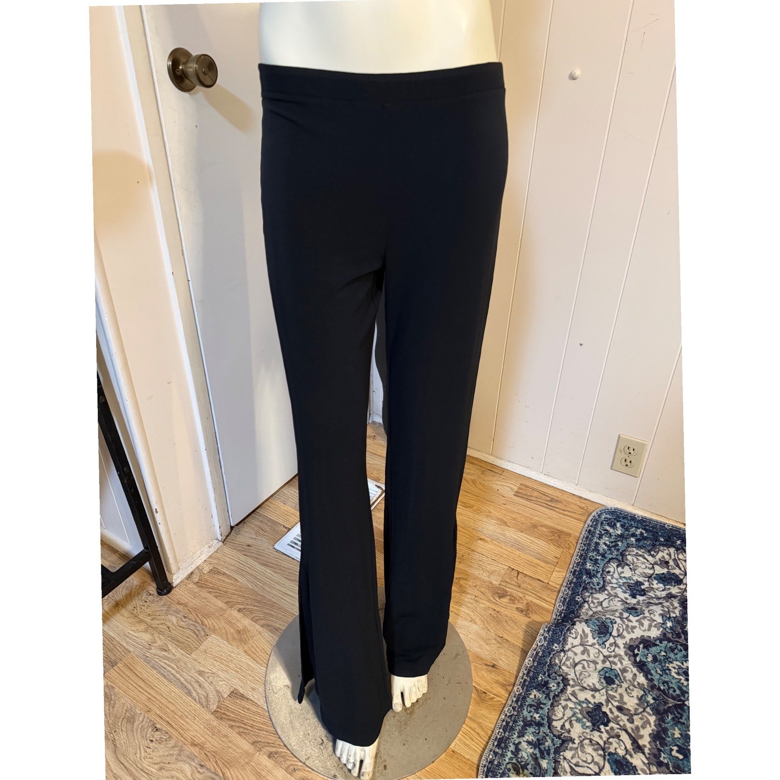 RARE Vintage Isabel de Pedro Mr.Cat slinky Wide Leg Pants W/ Slit Sz 8