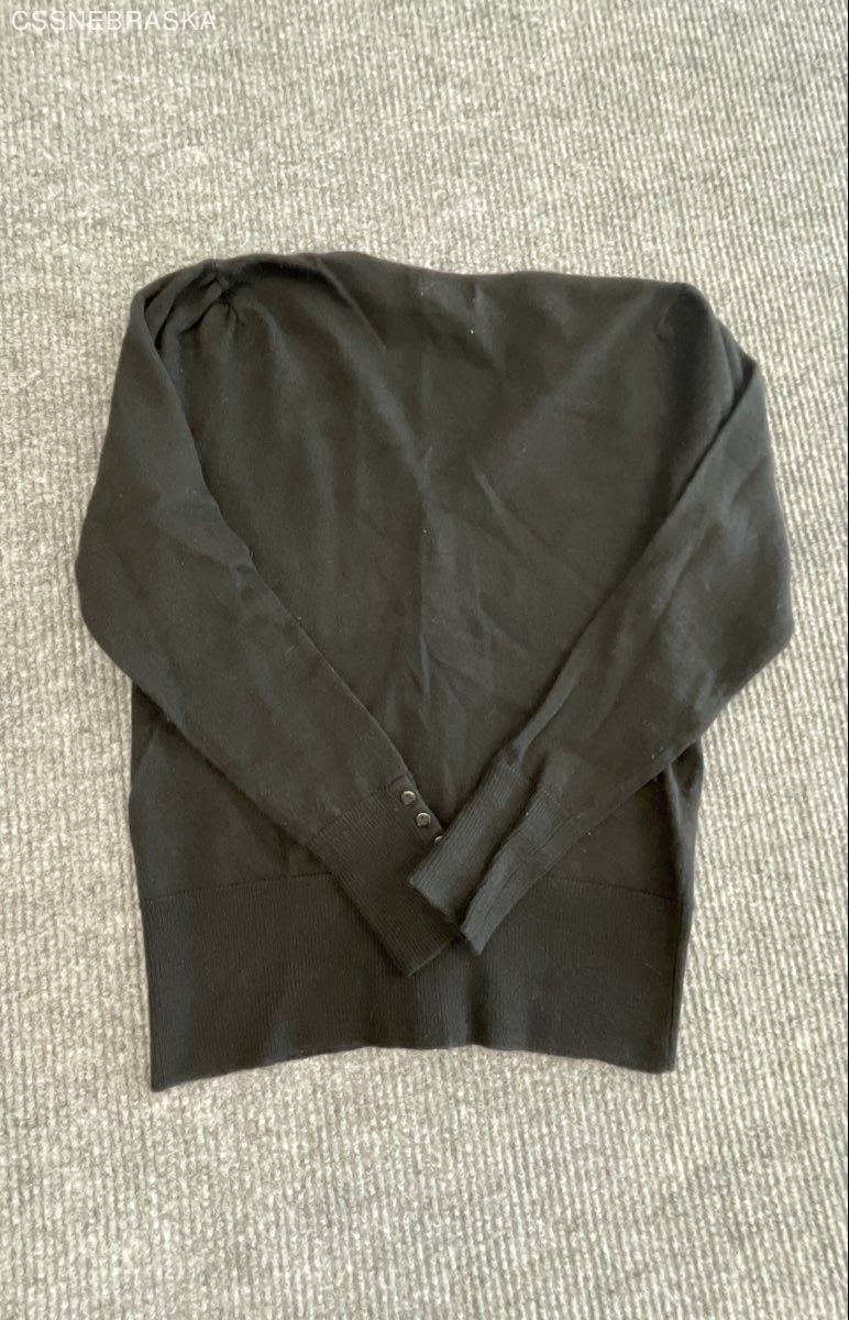 Tweeds Women’s Black Argyle Cardigan Sweater 100% Merino Wool Vintage 90s Sz M
