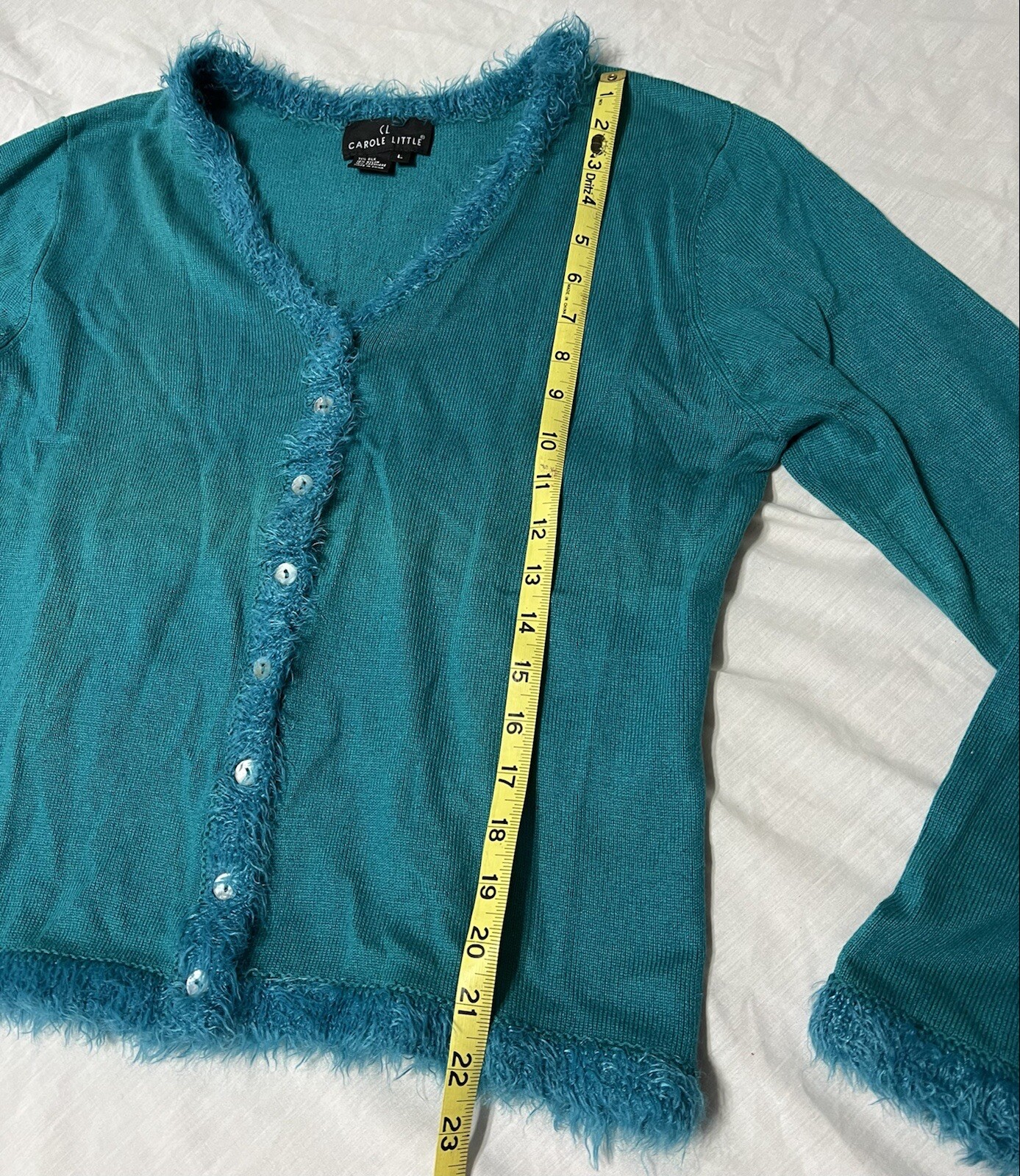 Vintage Carole Little Silk/Nylon/Cashmere Top and Sweater Womens sz L