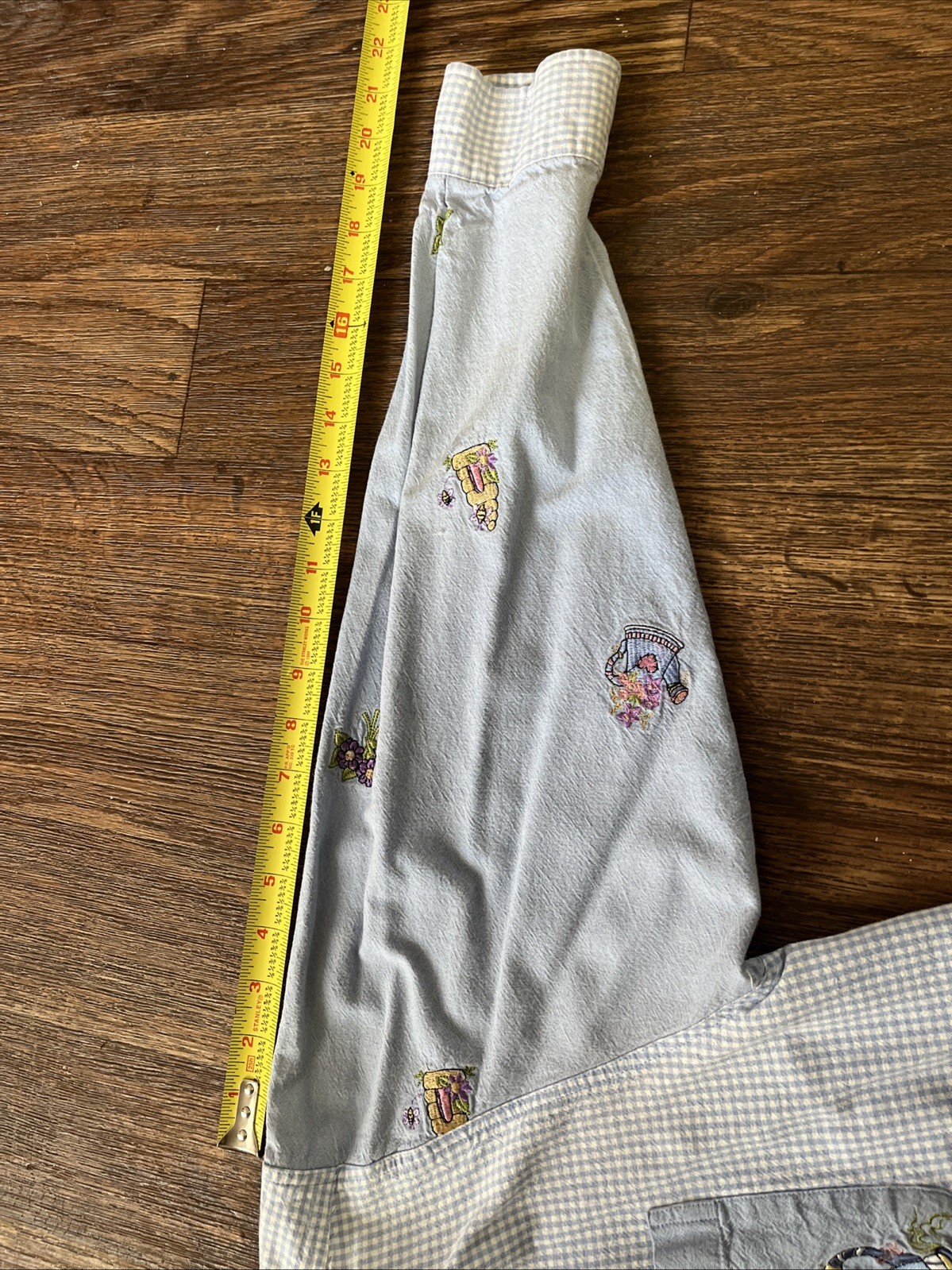 Vintage Casey Coleman Embroidered Shirt Womens XL 90s Cottagecore Button Down